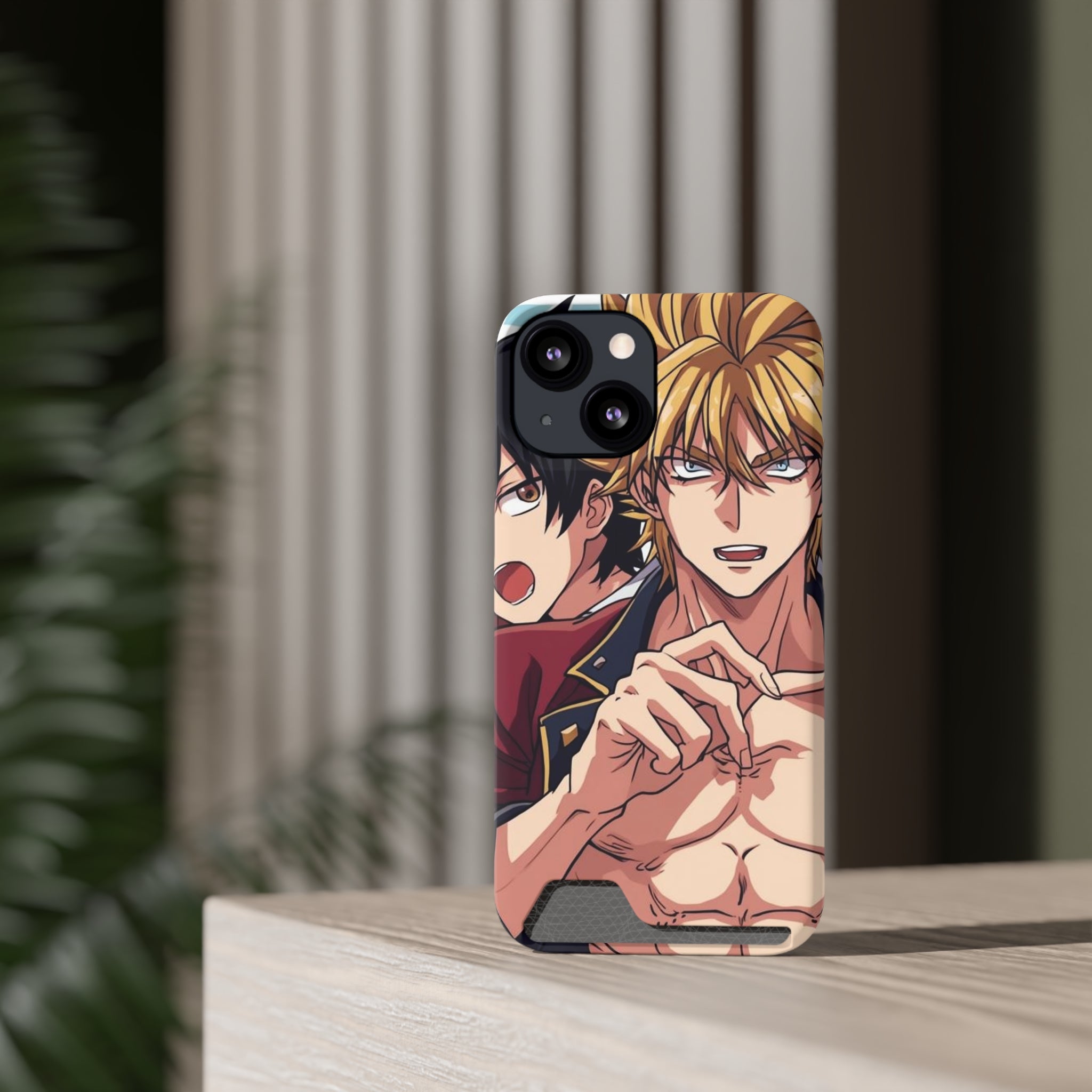 Anime Phone Case with Card Holder - Stylish & Functional Design