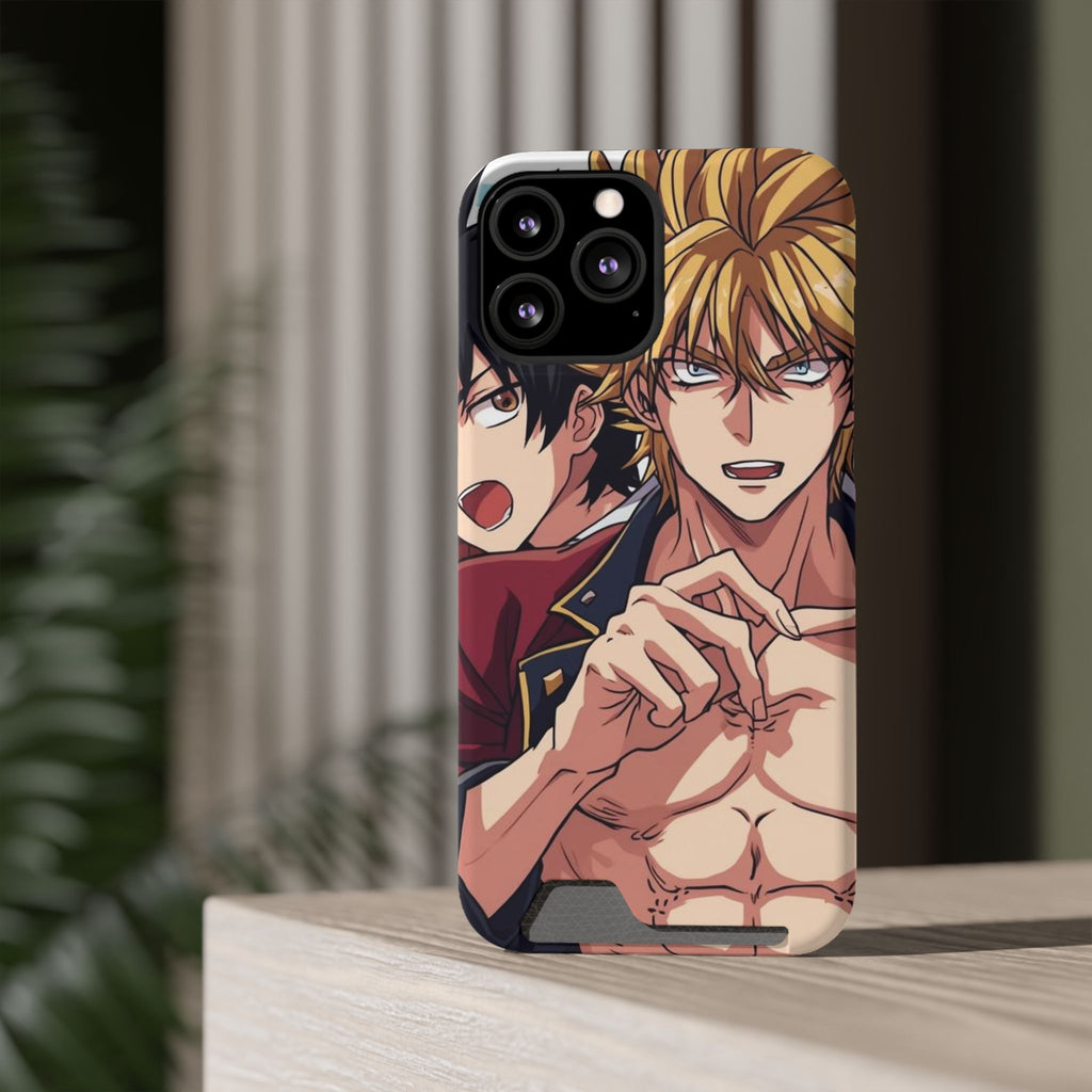 Anime Phone Case with Card Holder - Stylish & Functional Design