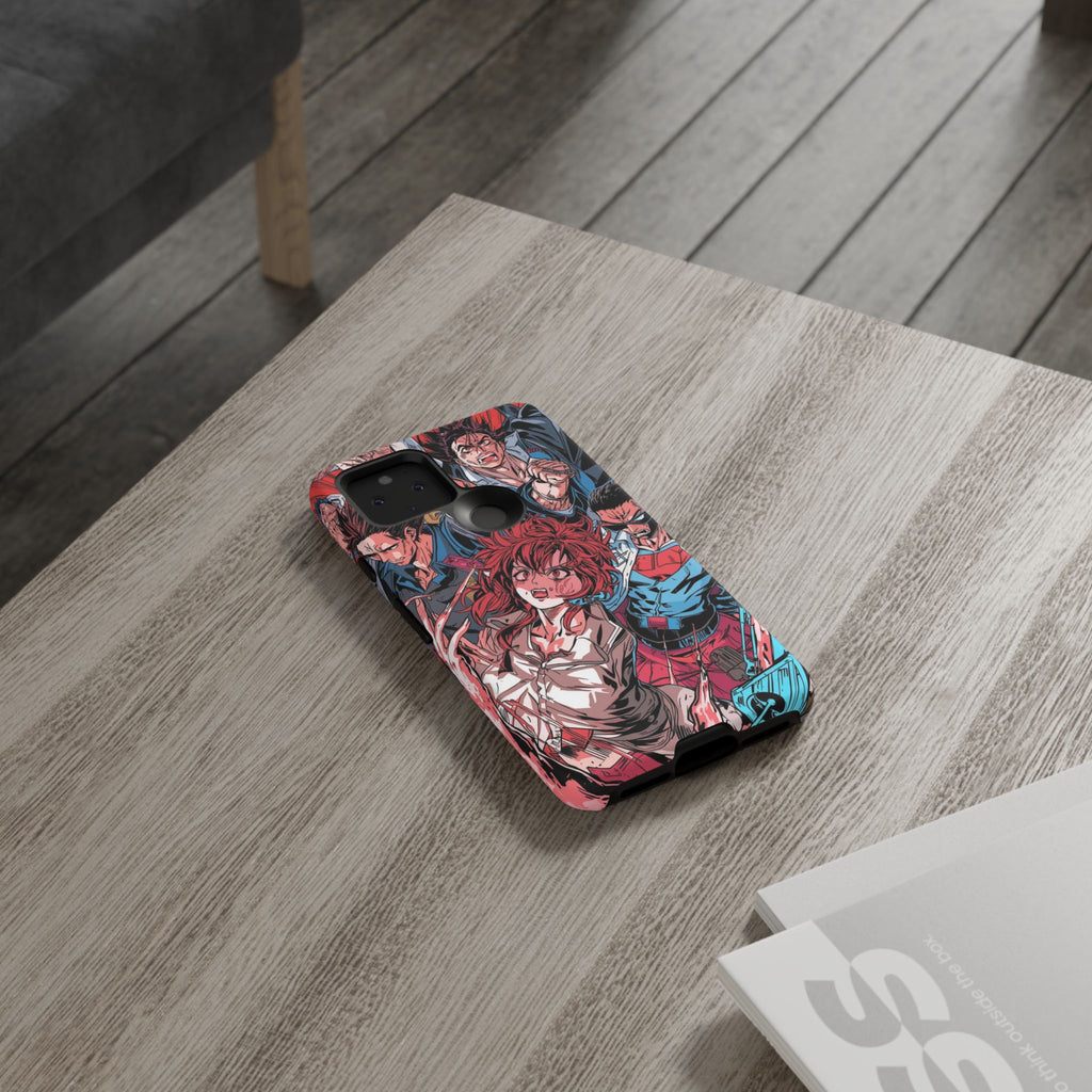 Anime-Inspired Tough Phone Case with Bold Characters