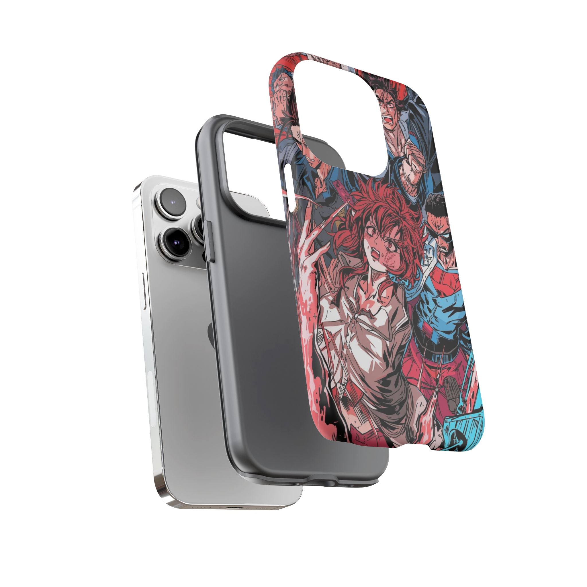 Anime-Inspired Tough Phone Case with Bold Characters