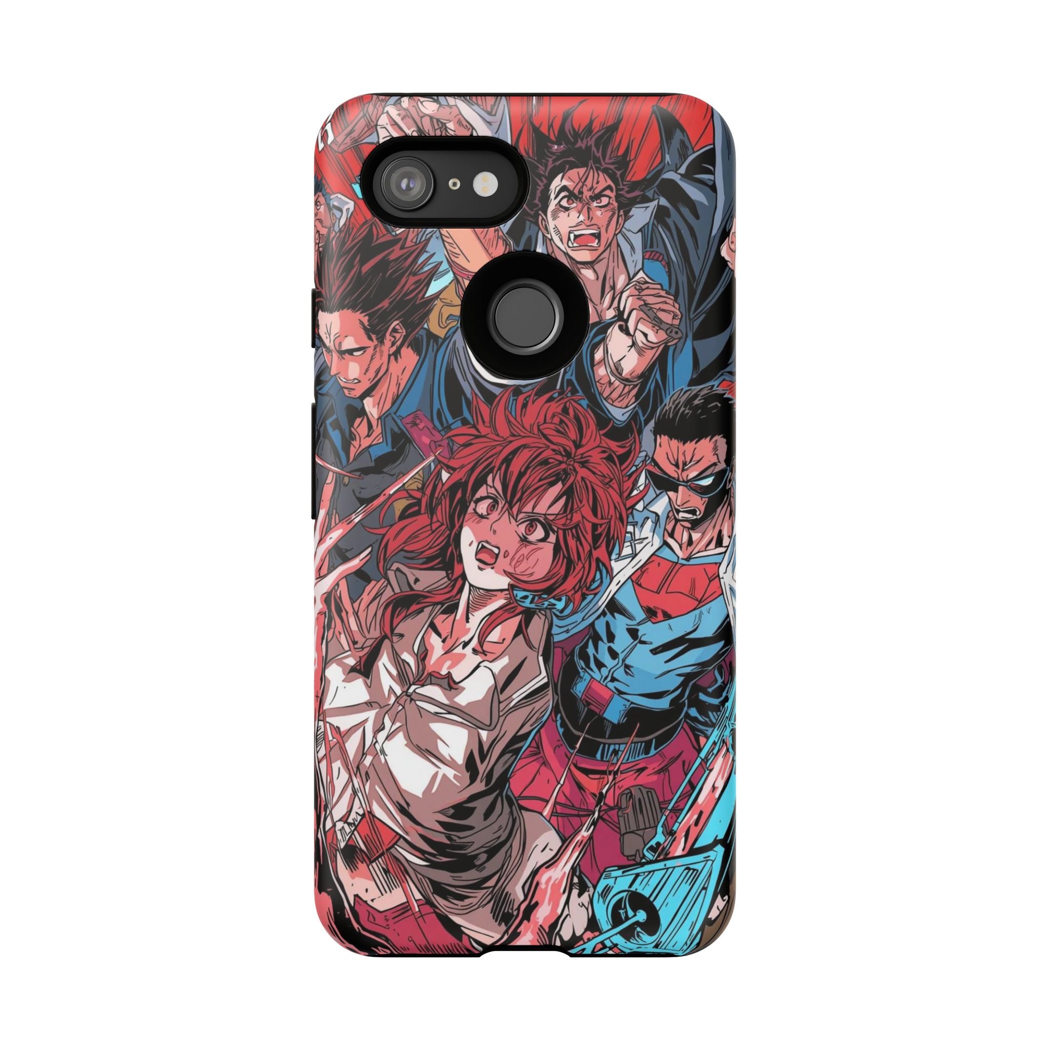 Anime-Inspired Tough Phone Case with Bold Characters