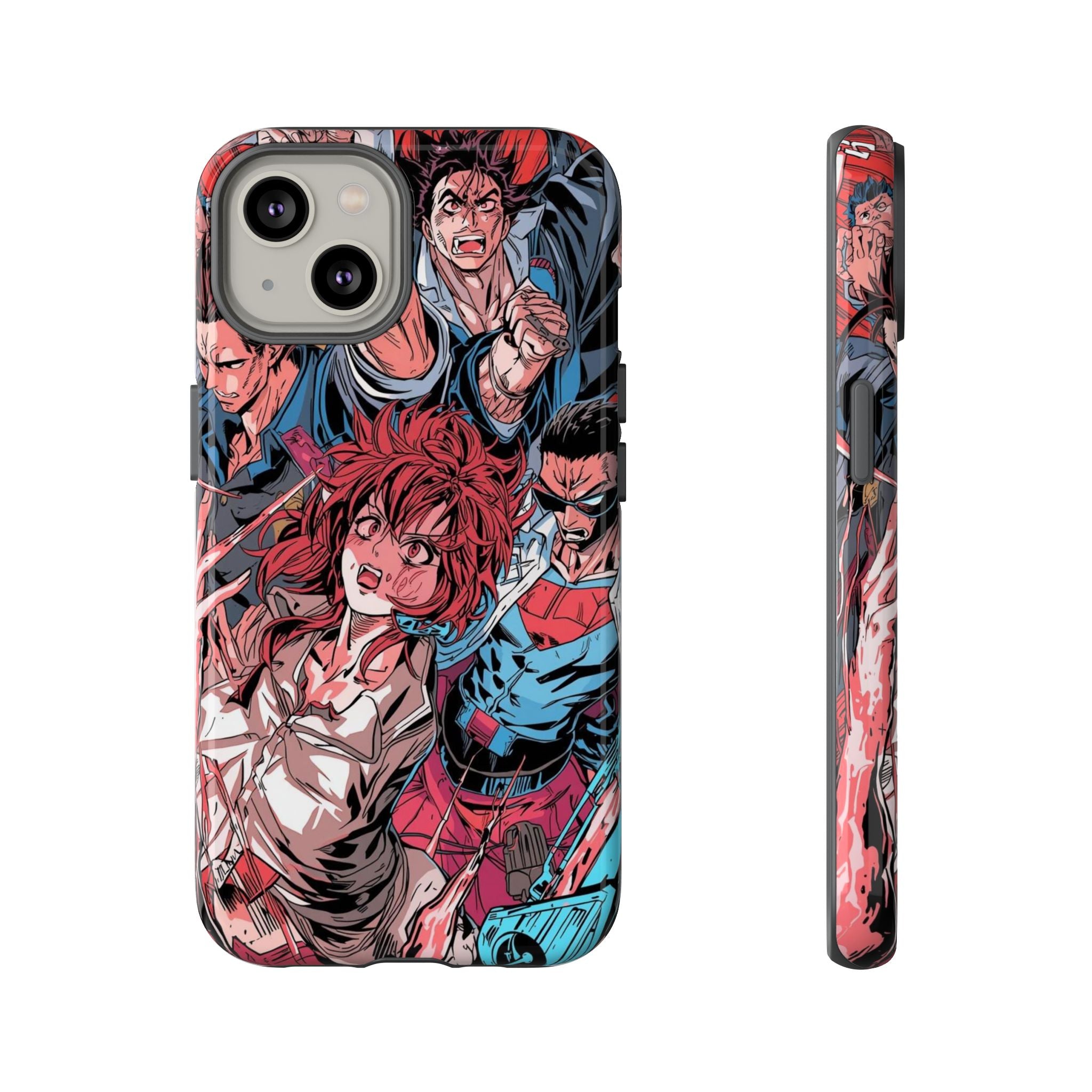 Anime-Inspired Tough Phone Case with Bold Characters
