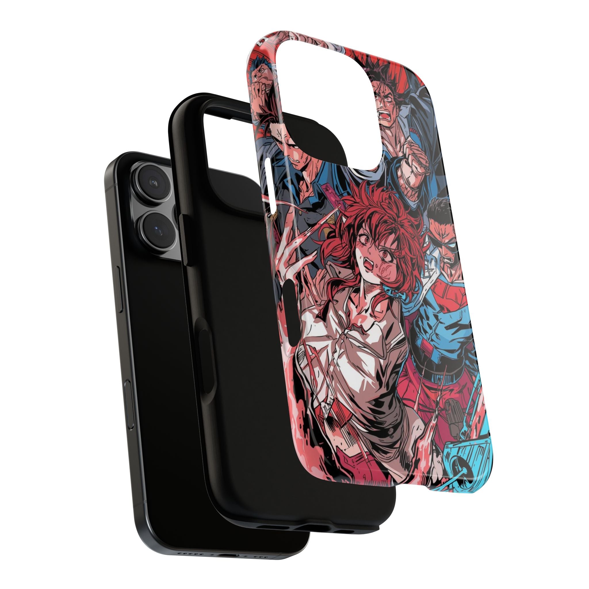 Anime-Inspired Tough Phone Case with Bold Characters