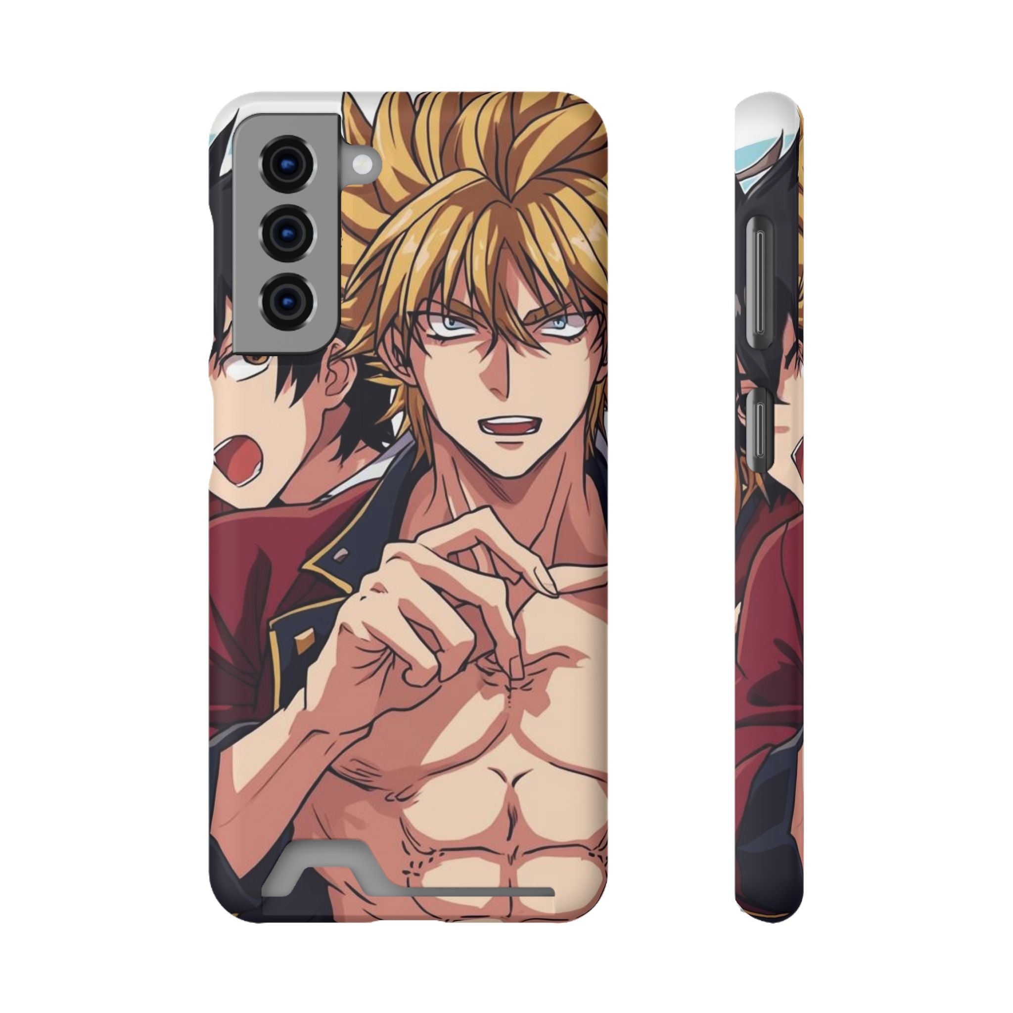 Anime Phone Case with Card Holder - Stylish & Functional Design