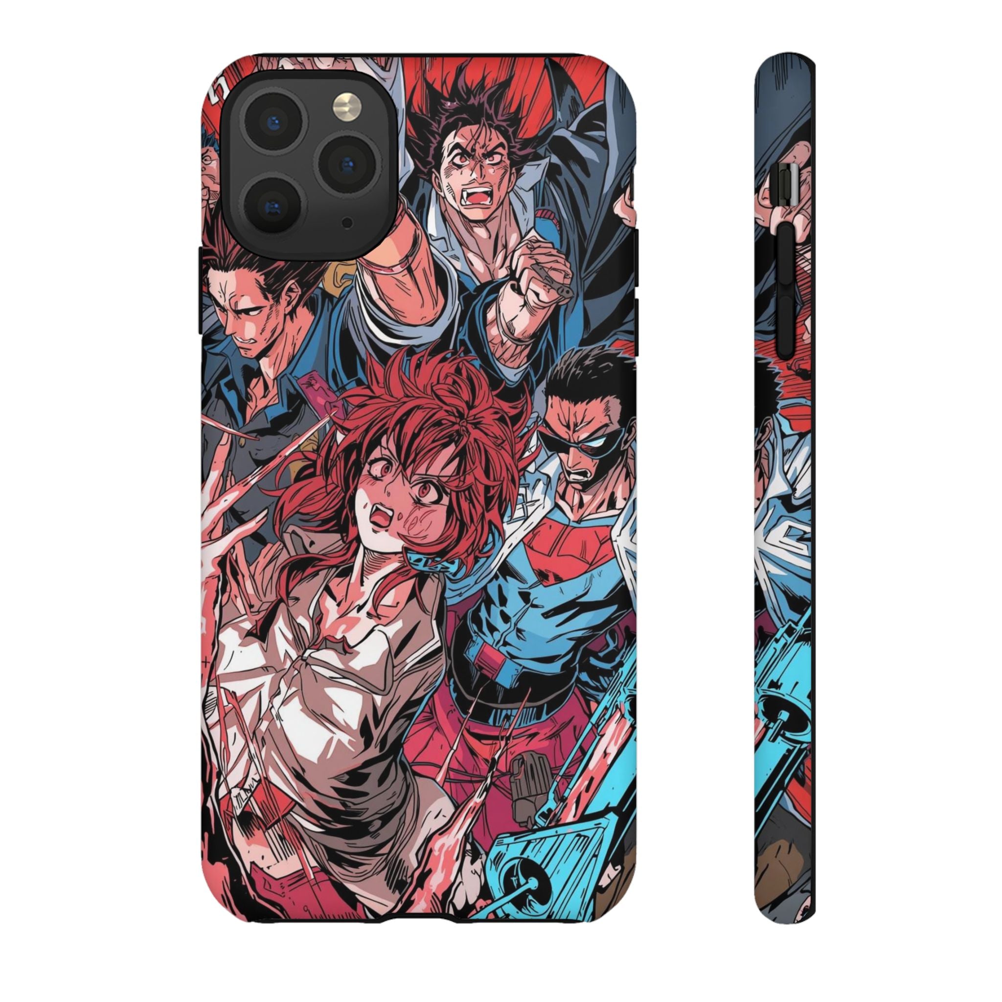 Anime-Inspired Tough Phone Case with Bold Characters