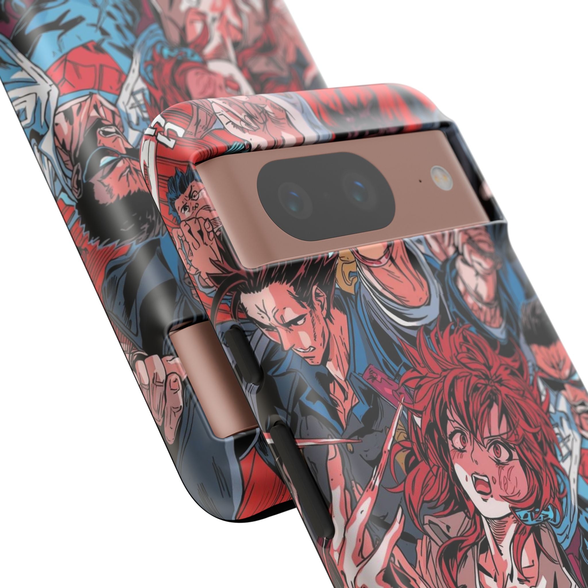 Anime-Inspired Tough Phone Case with Bold Characters