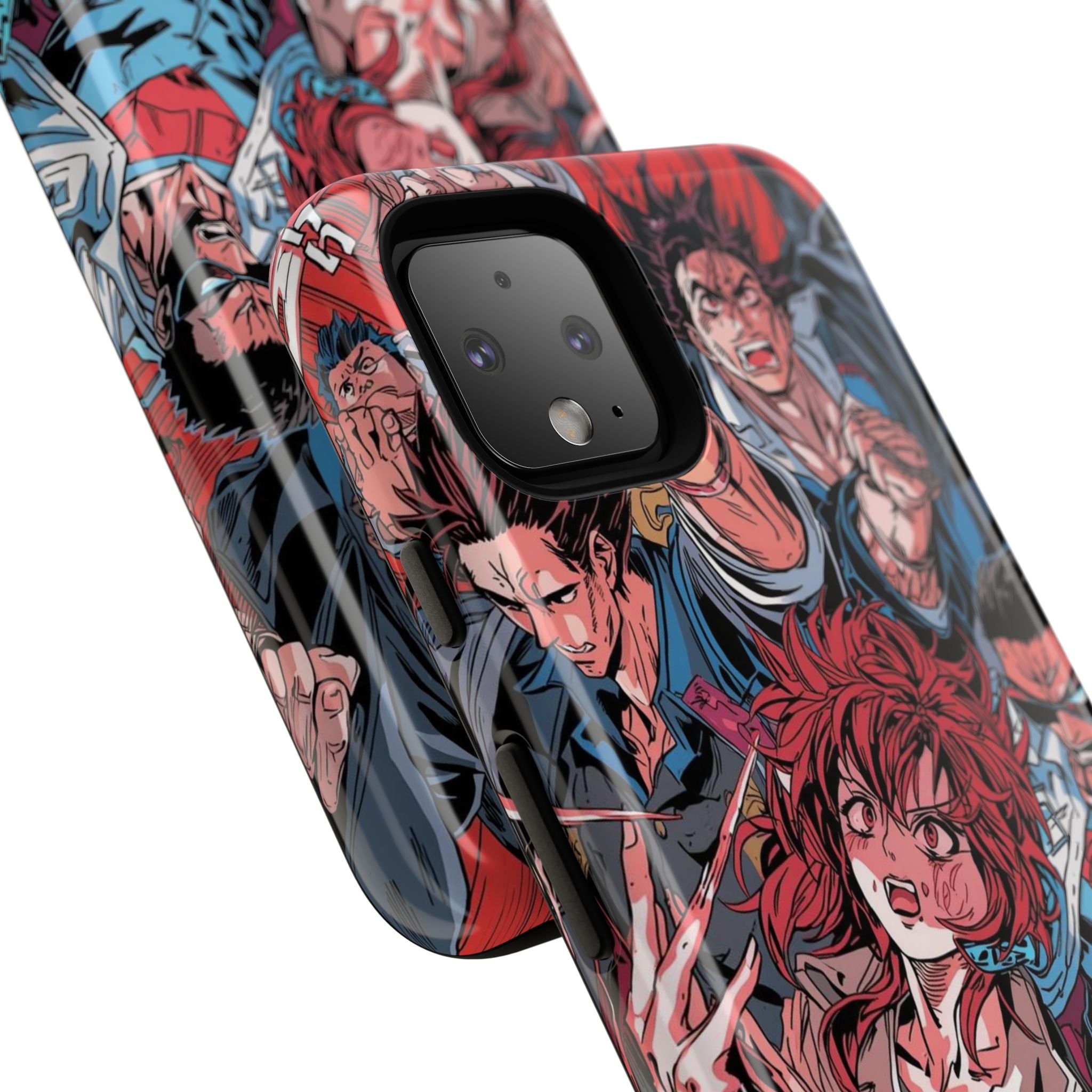 Anime-Inspired Tough Phone Case with Bold Characters