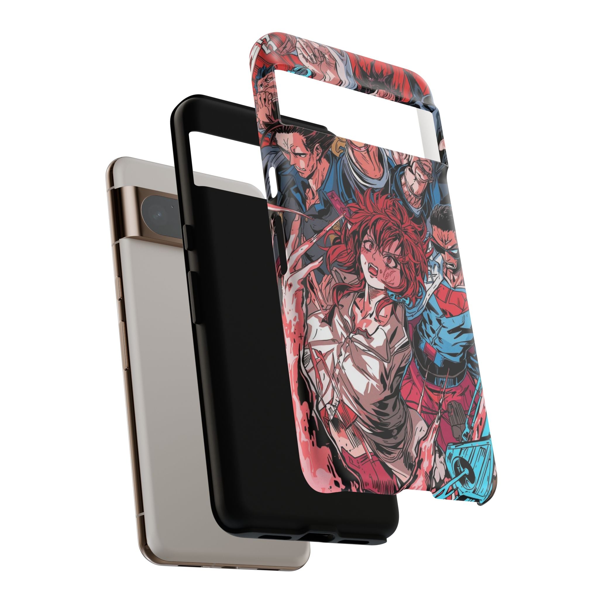 Anime-Inspired Tough Phone Case with Bold Characters