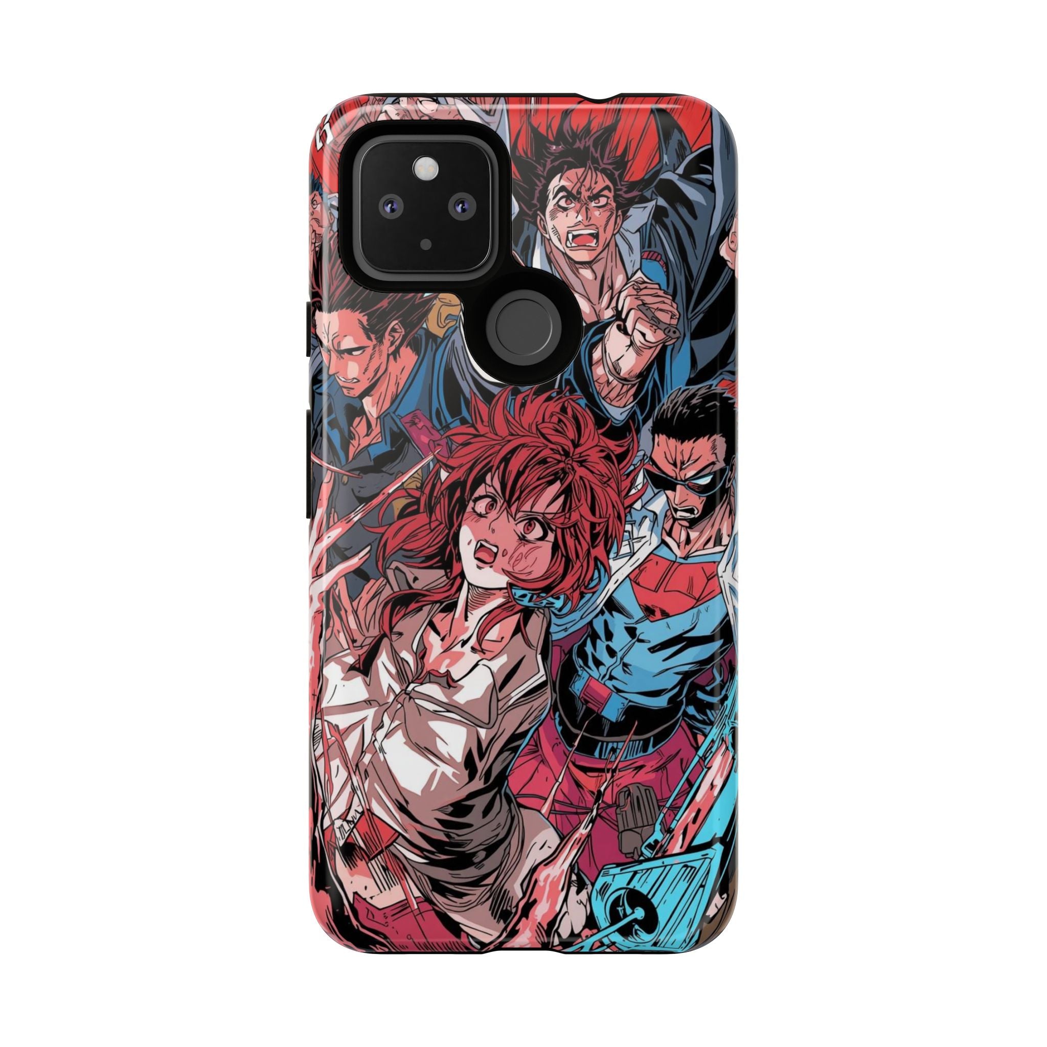 Anime-Inspired Tough Phone Case with Bold Characters