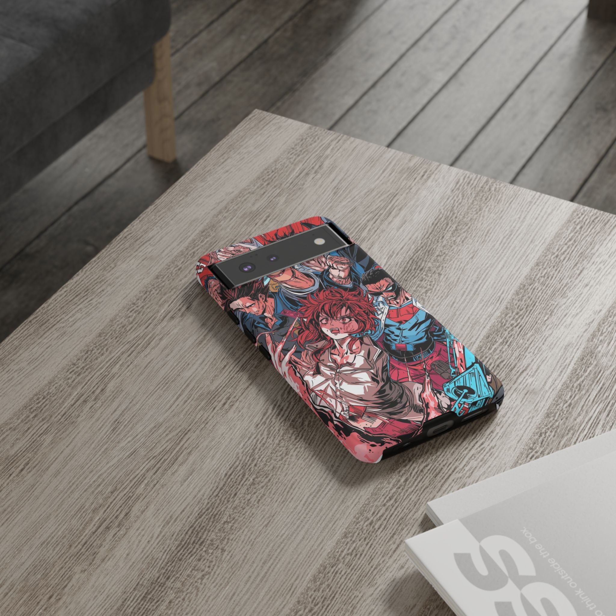 Anime-Inspired Tough Phone Case with Bold Characters