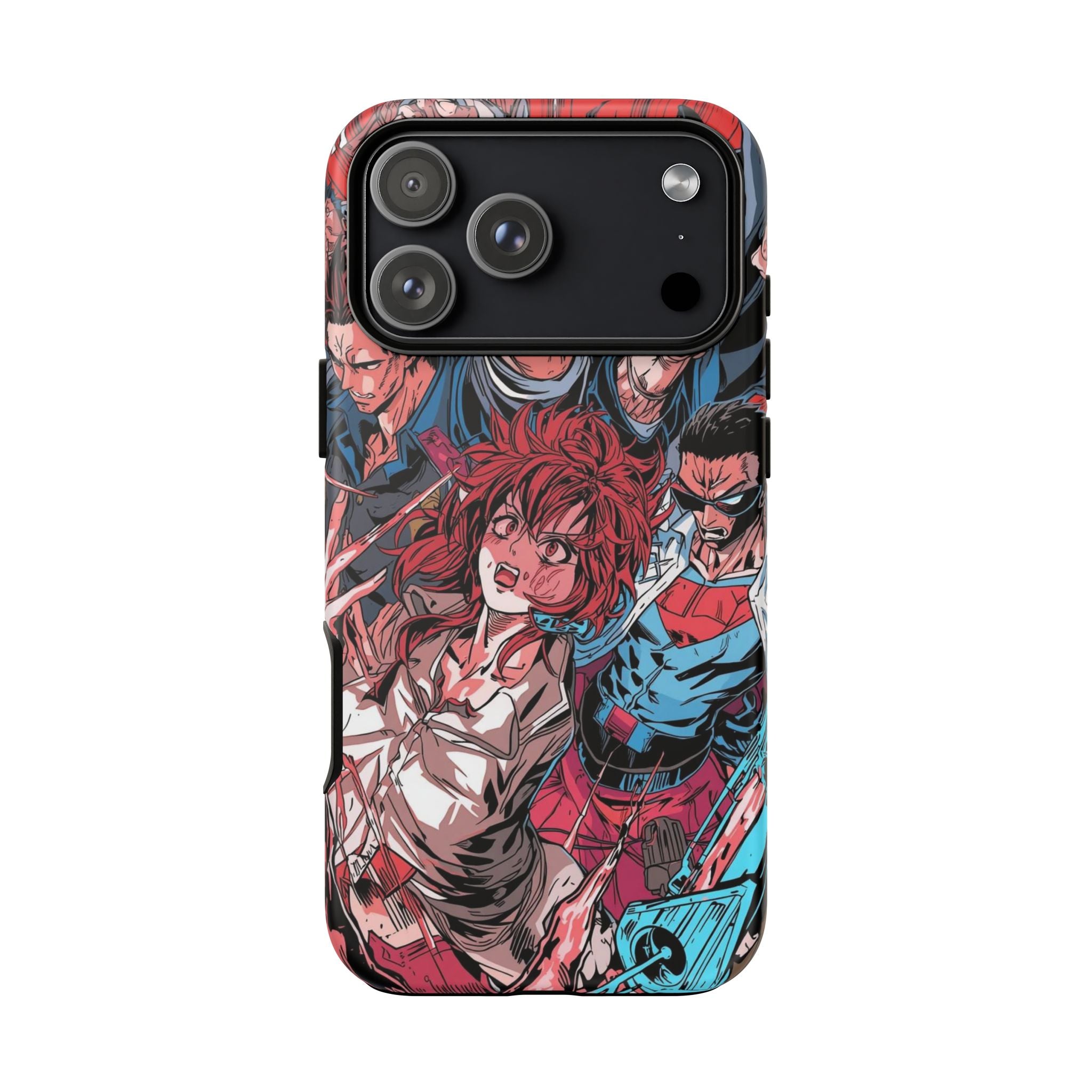 Anime-Inspired Tough Phone Case with Bold Characters