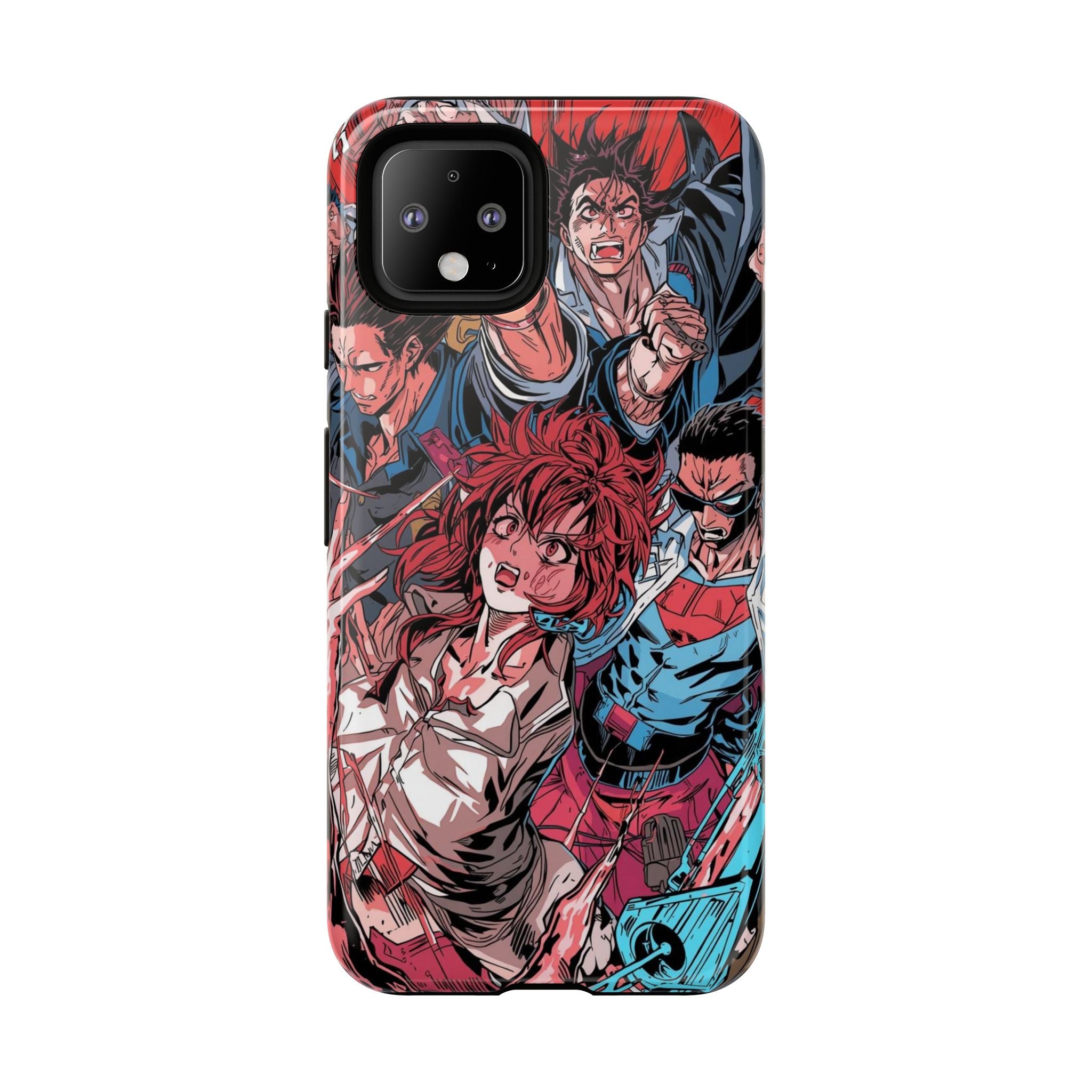 Anime-Inspired Tough Phone Case with Bold Characters