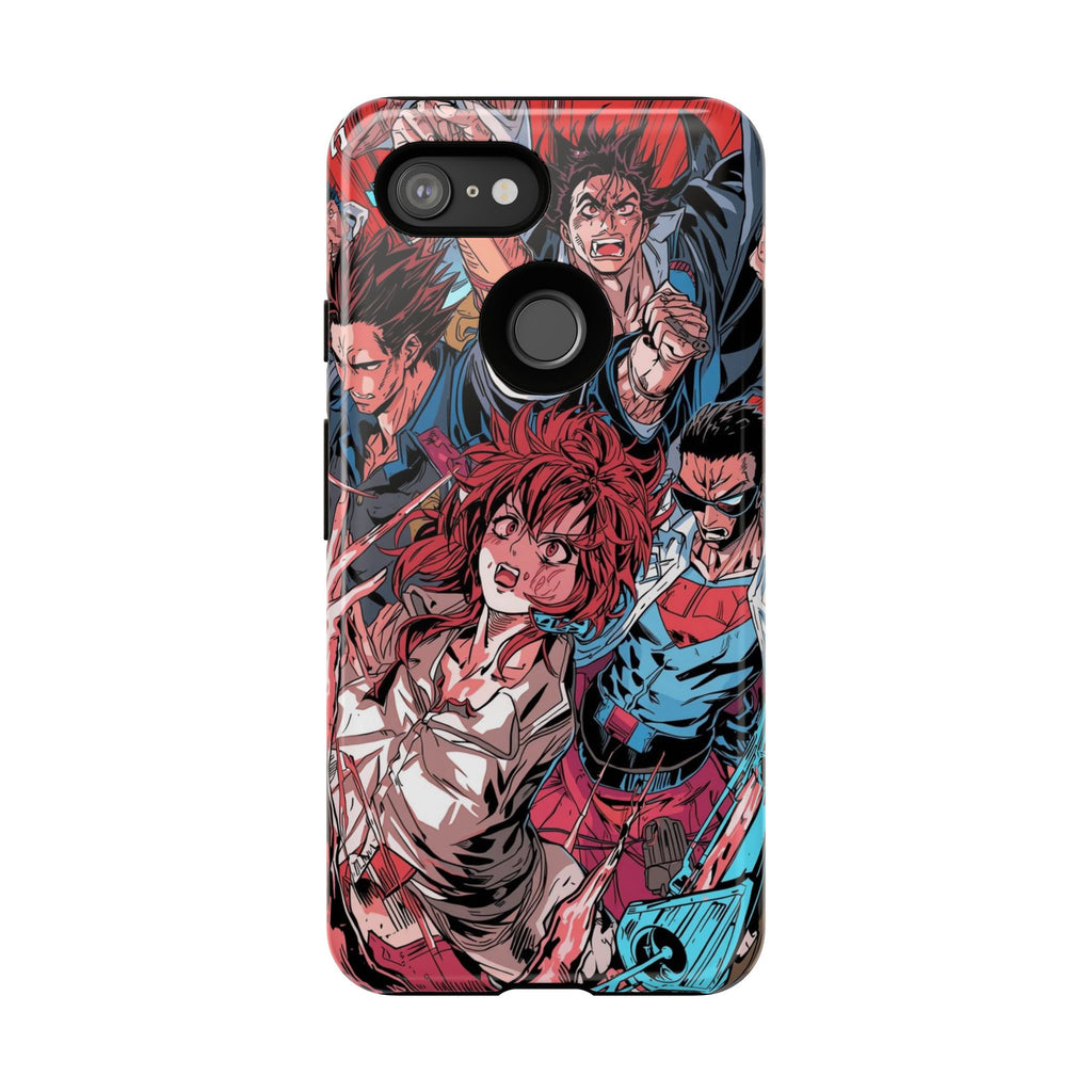 Anime-Inspired Tough Phone Case with Bold Characters