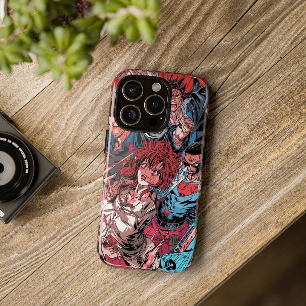 Anime-Inspired Tough Phone Case with Bold Characters