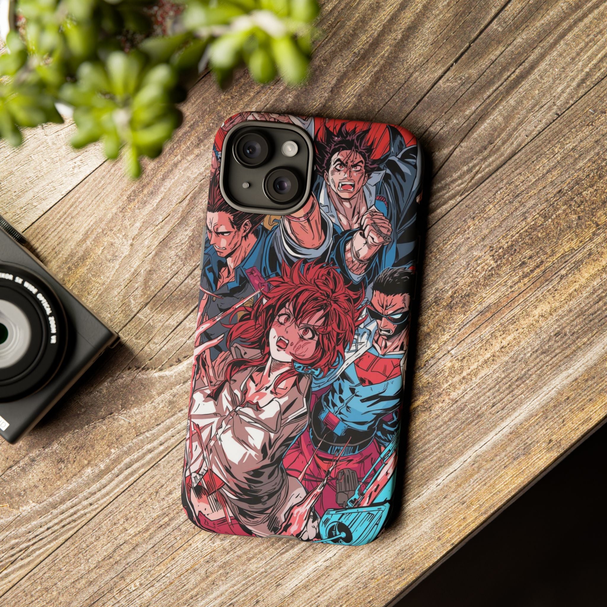 Anime-Inspired Tough Phone Case with Bold Characters