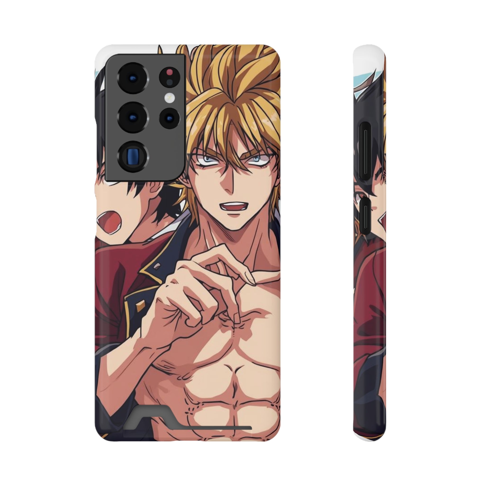 Anime Phone Case with Card Holder - Stylish & Functional Design
