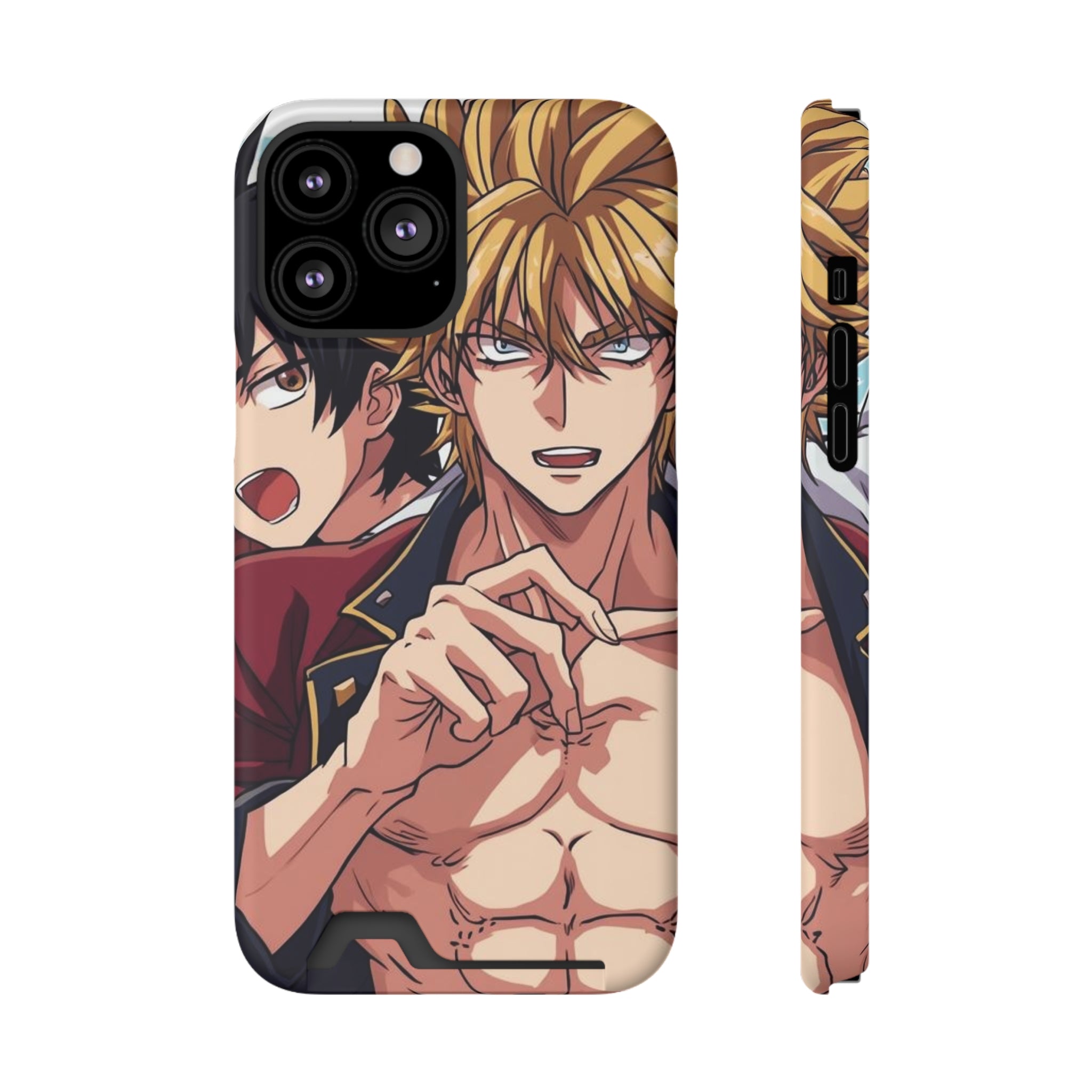 Anime Phone Case with Card Holder - Stylish & Functional Design