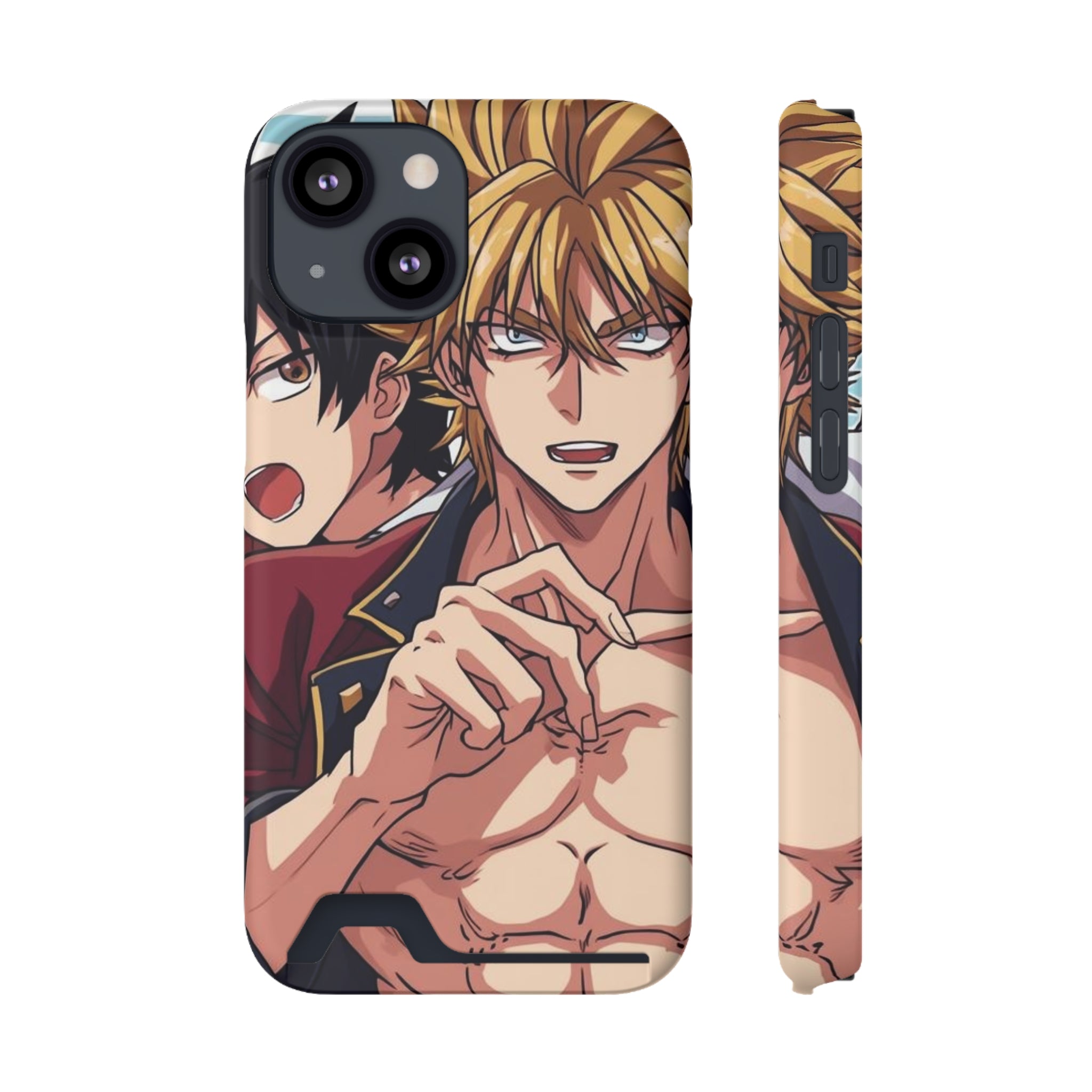 Anime Phone Case with Card Holder - Stylish & Functional Design