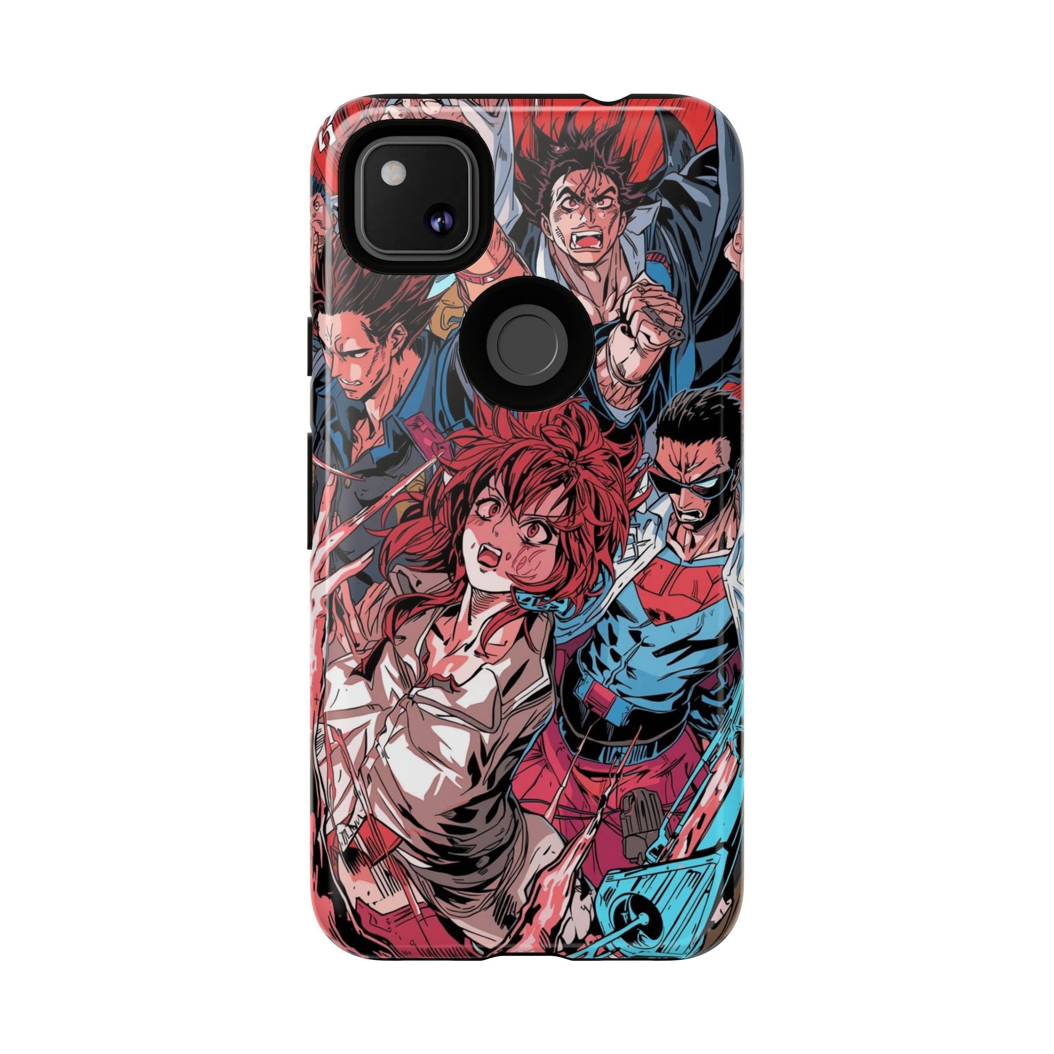Anime-Inspired Tough Phone Case with Bold Characters