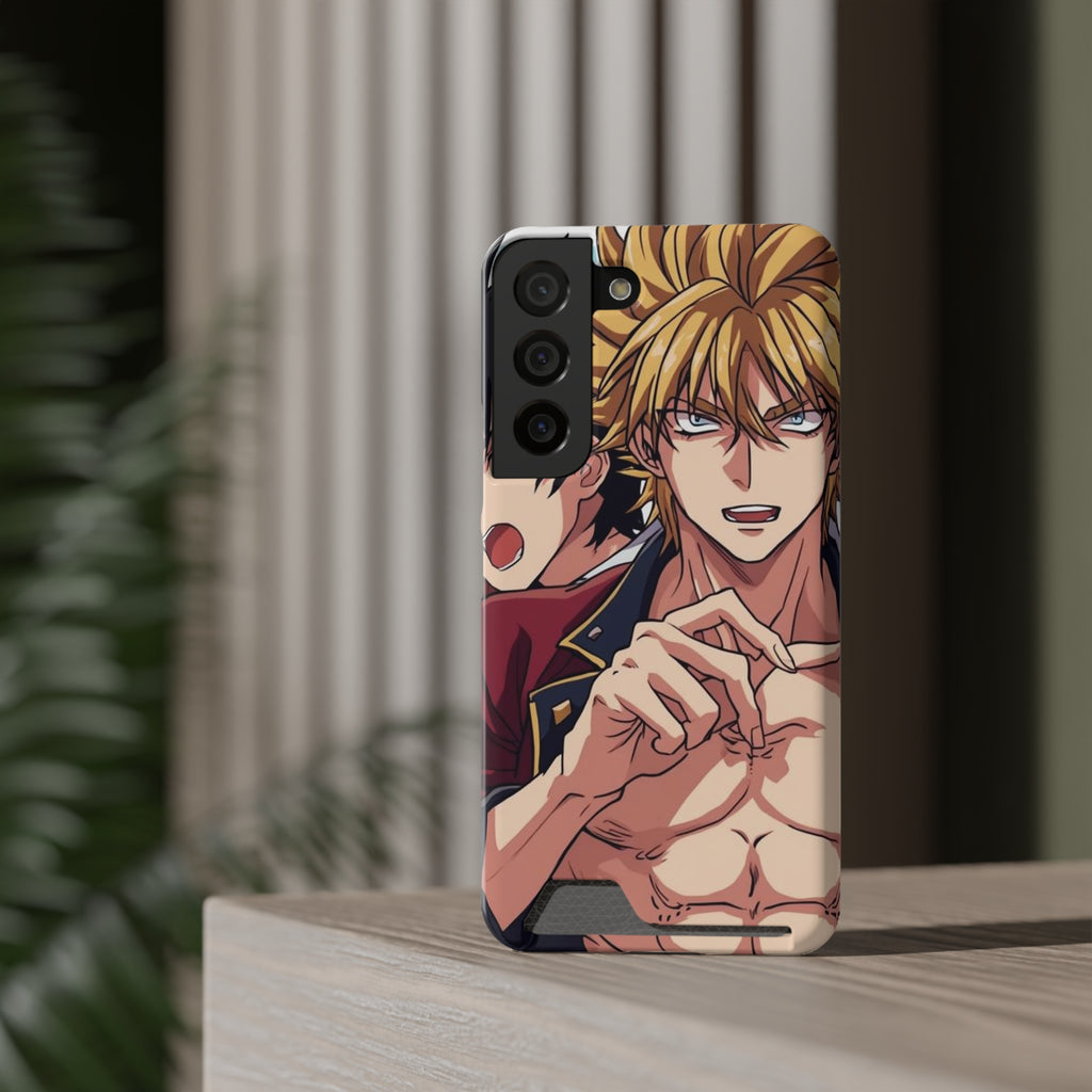Anime Phone Case with Card Holder - Stylish & Functional Design