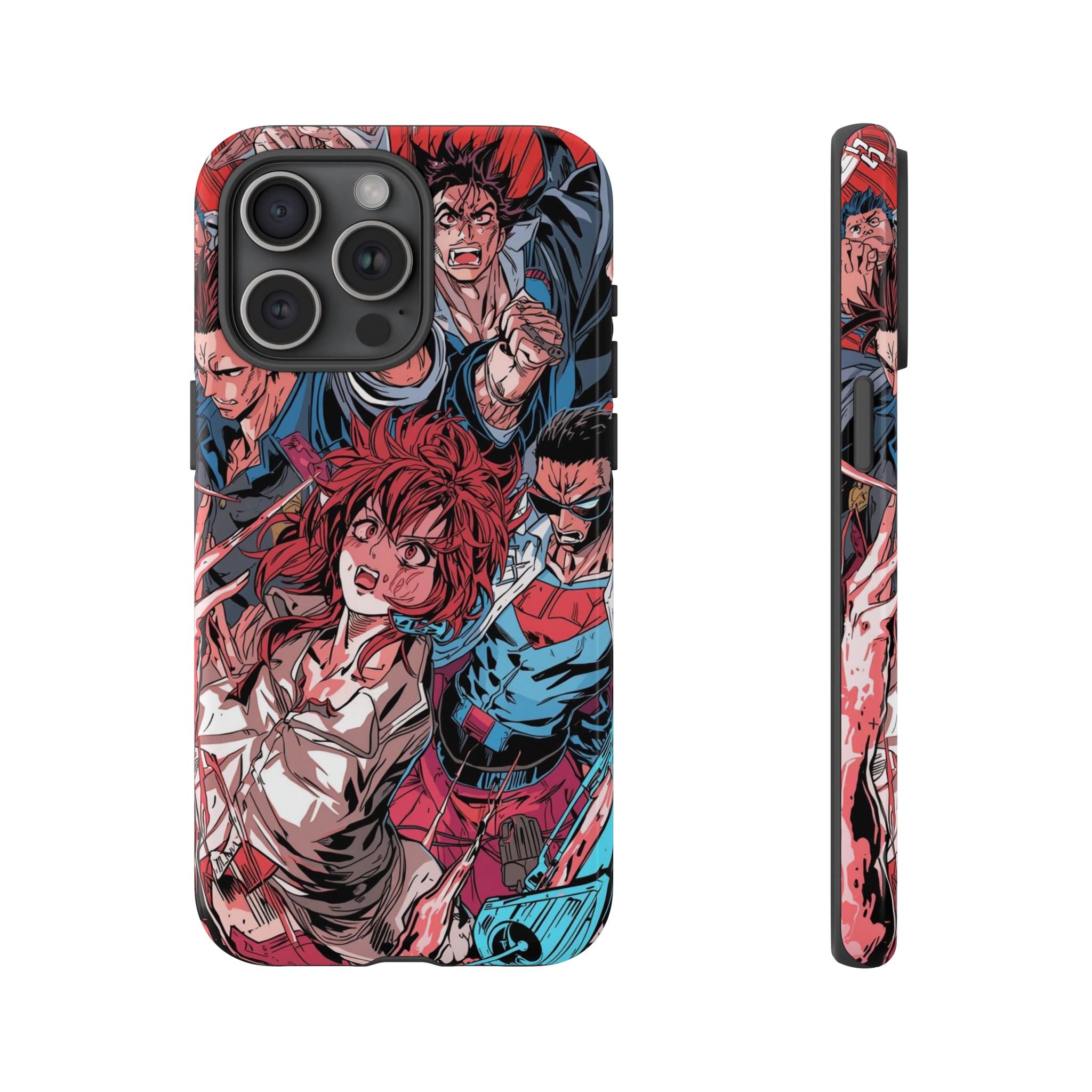 Anime-Inspired Tough Phone Case with Bold Characters