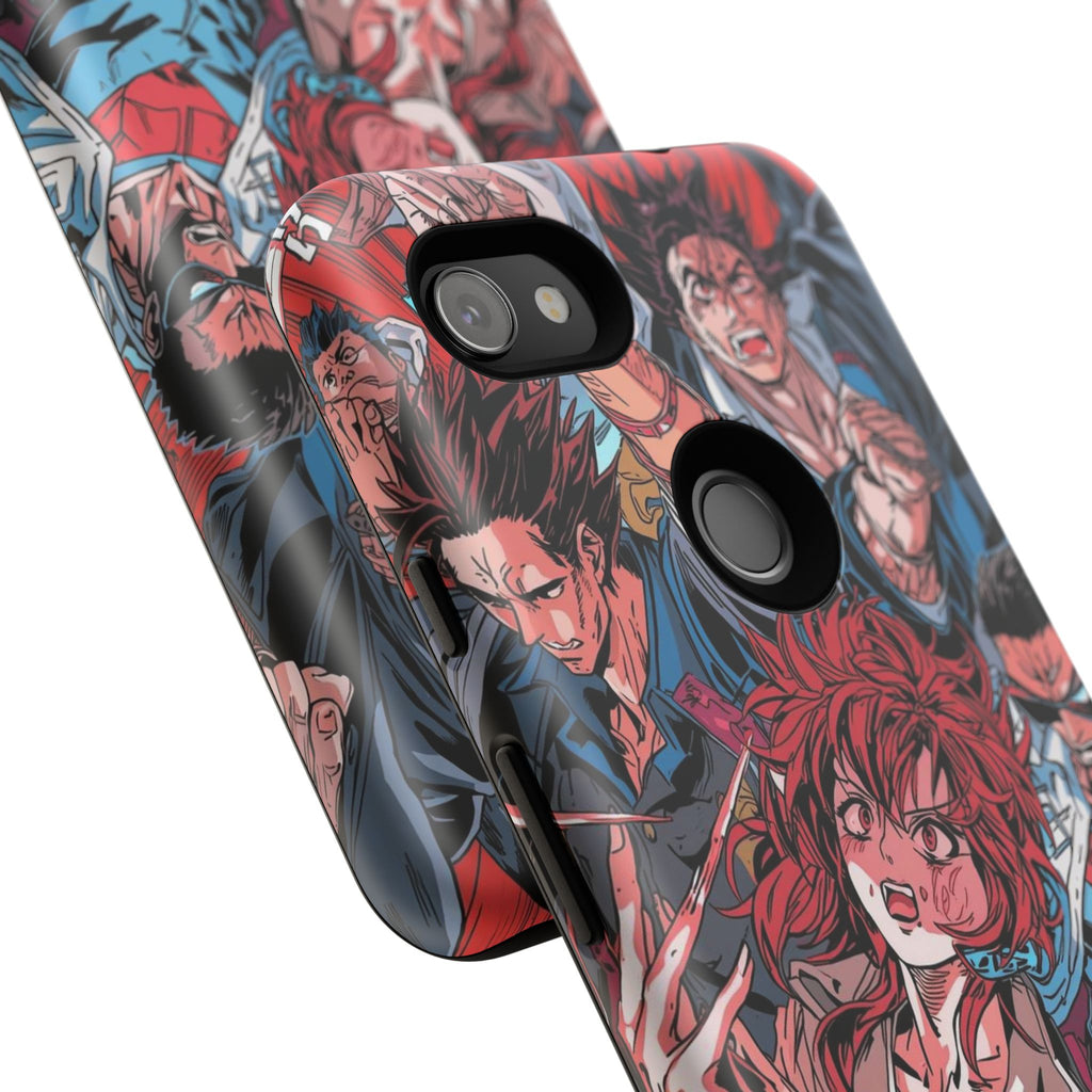 Anime-Inspired Tough Phone Case with Bold Characters