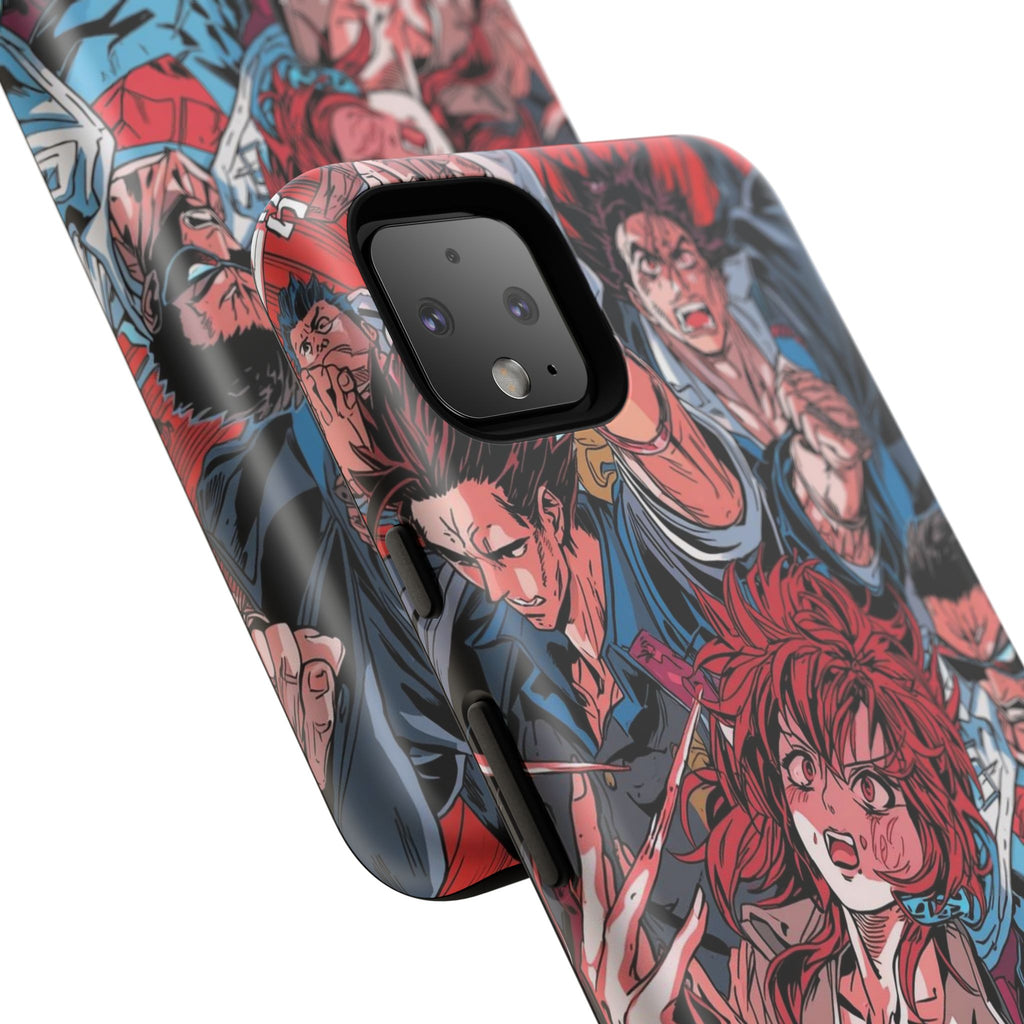 Anime-Inspired Tough Phone Case with Bold Characters