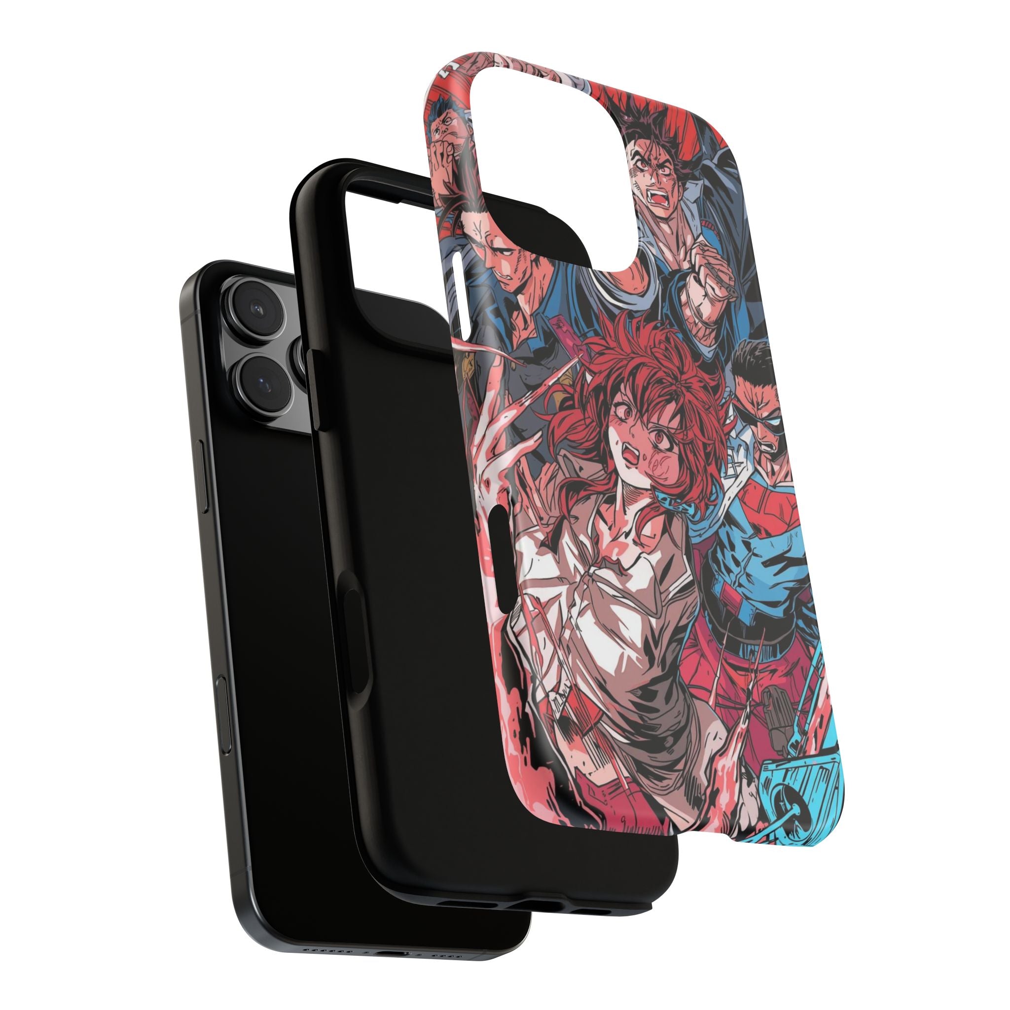 Anime-Inspired Tough Phone Case with Bold Characters
