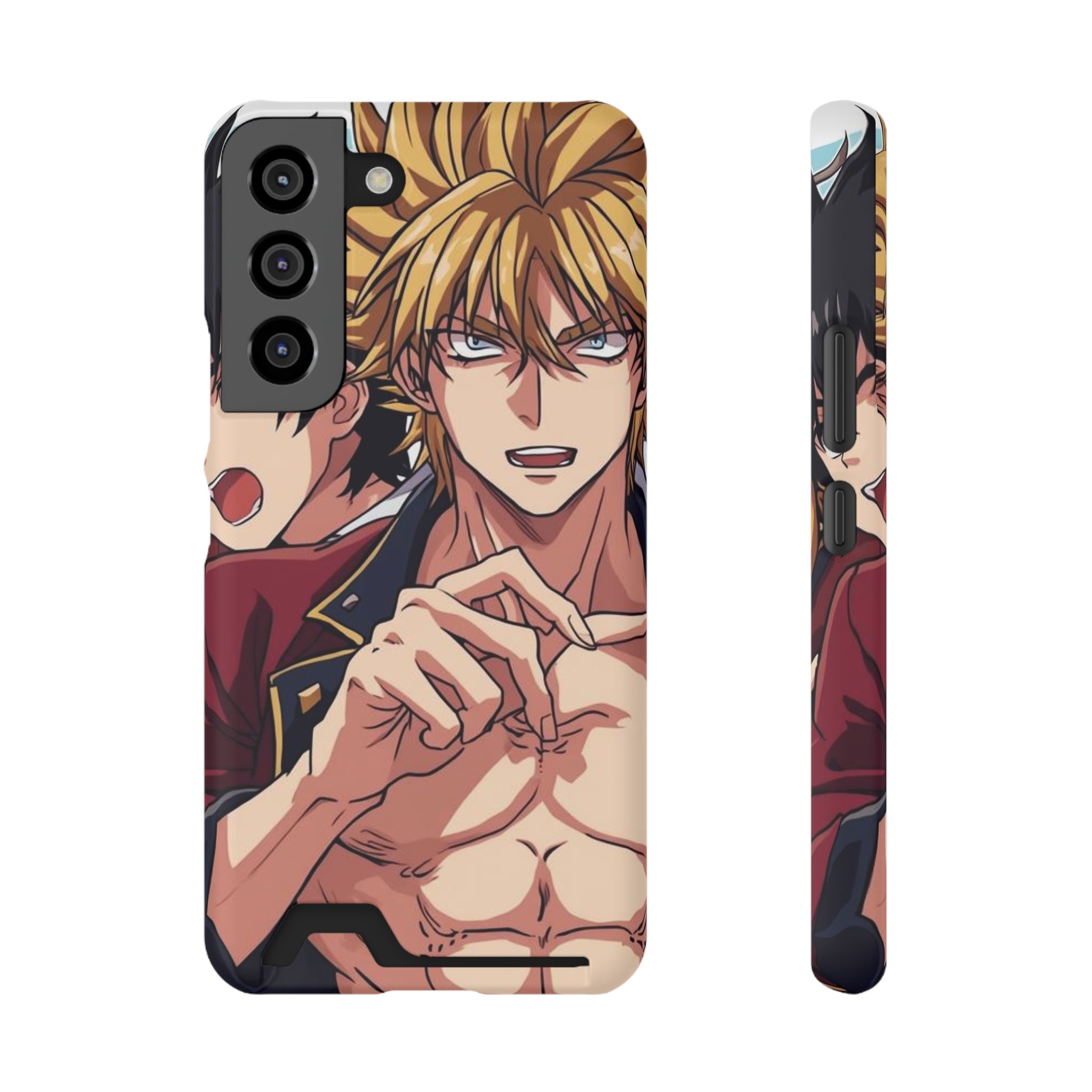 Anime Phone Case with Card Holder - Stylish & Functional Design