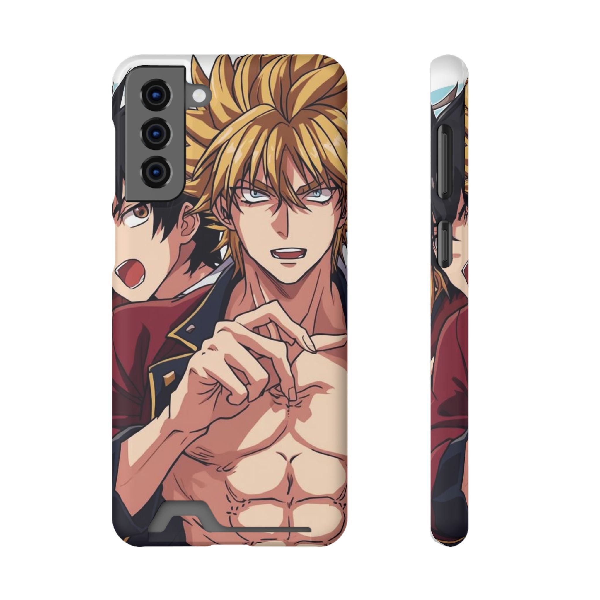 Anime Phone Case with Card Holder - Stylish & Functional Design