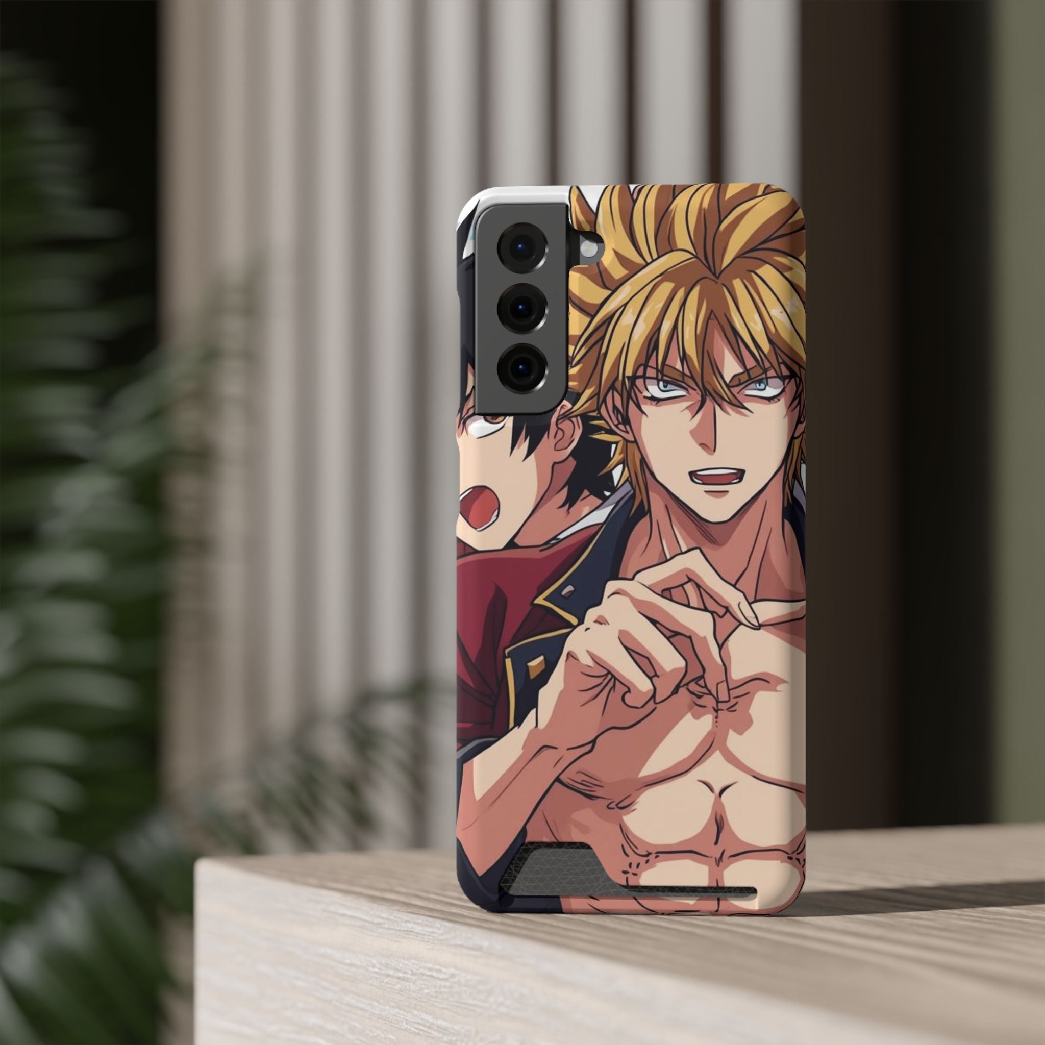 Anime Phone Case with Card Holder - Stylish & Functional Design