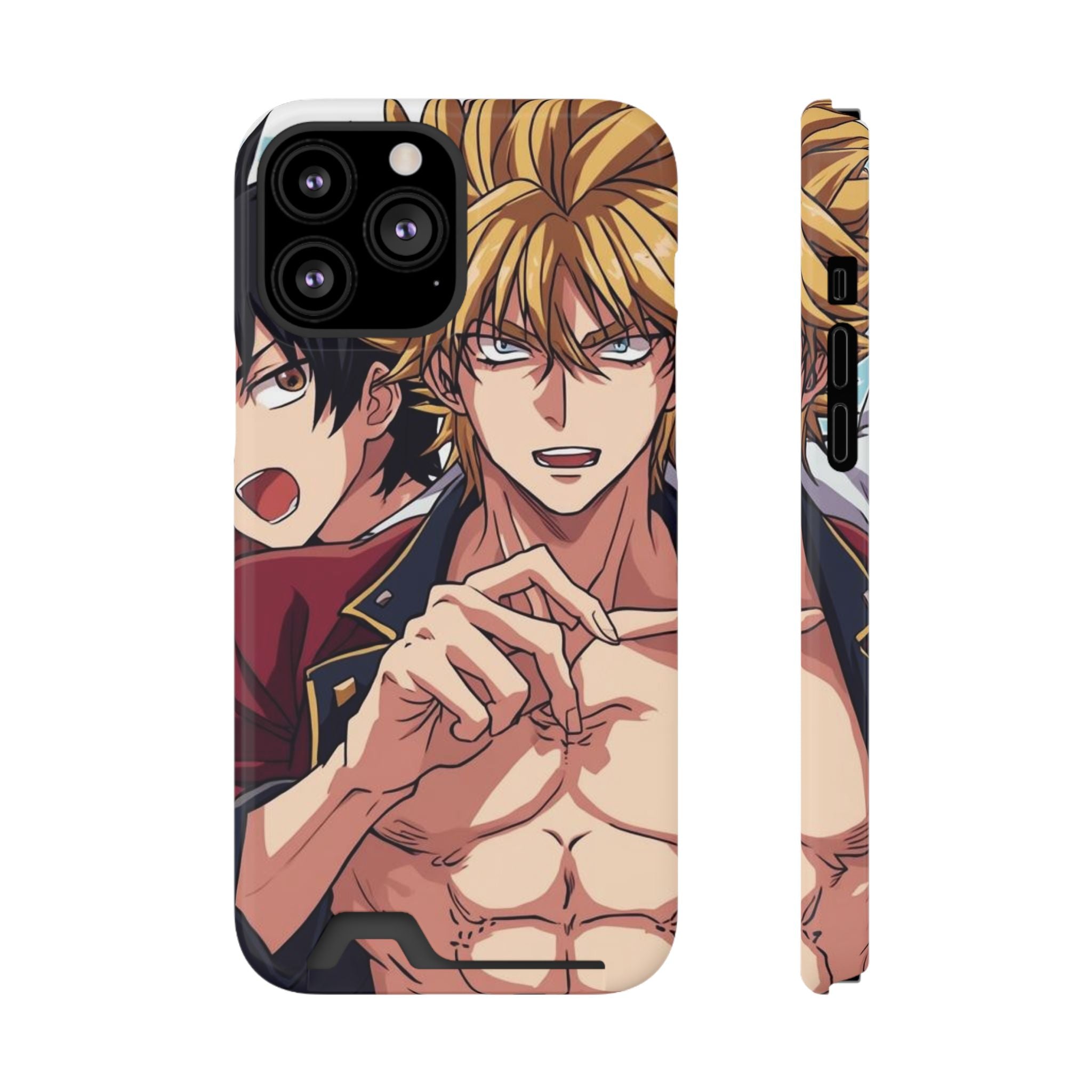 Anime Phone Case with Card Holder - Stylish & Functional Design