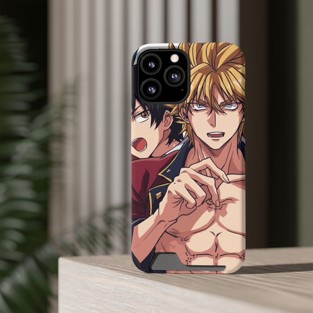 Anime Phone Case with Card Holder - Stylish & Functional Design