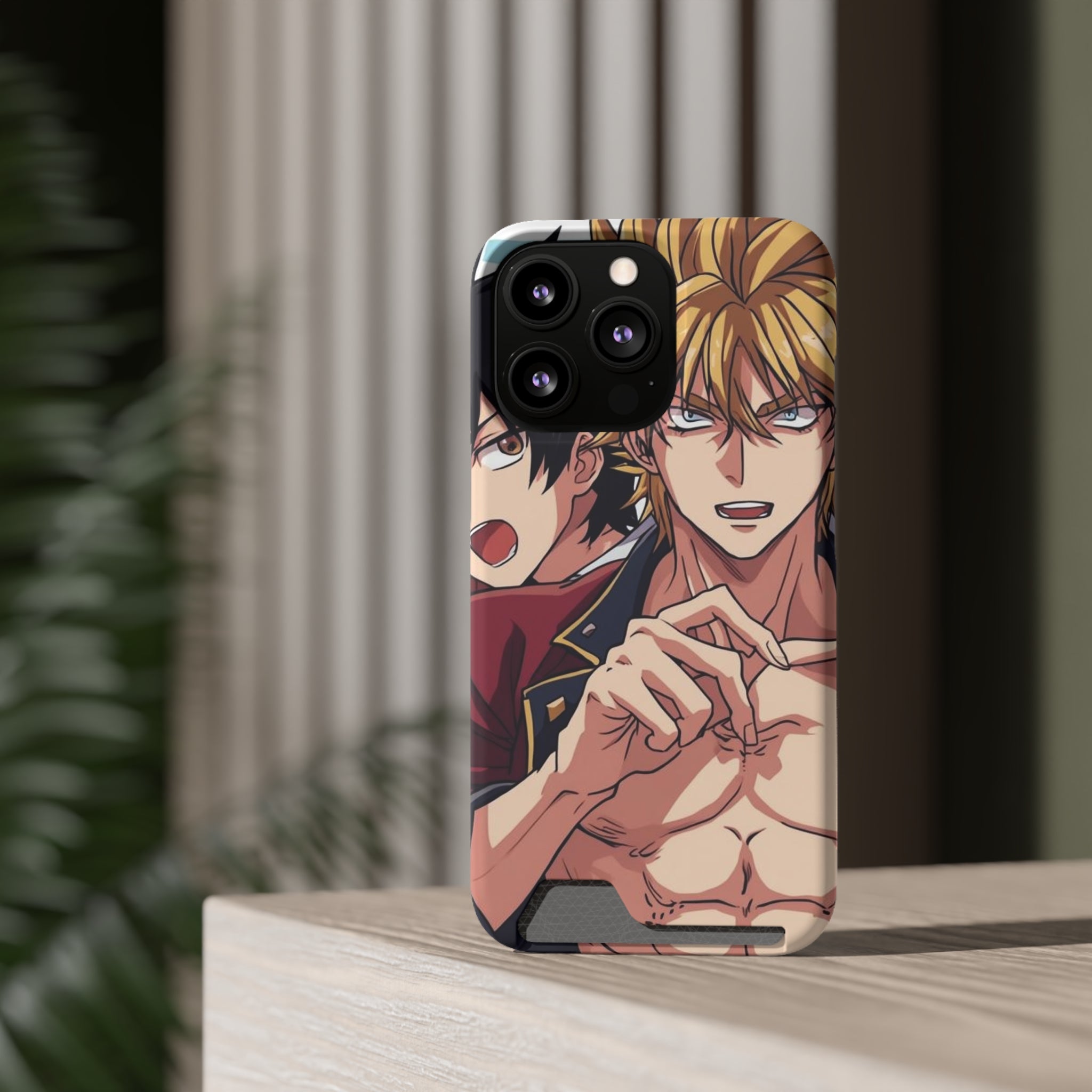 Anime Phone Case with Card Holder - Stylish & Functional Design