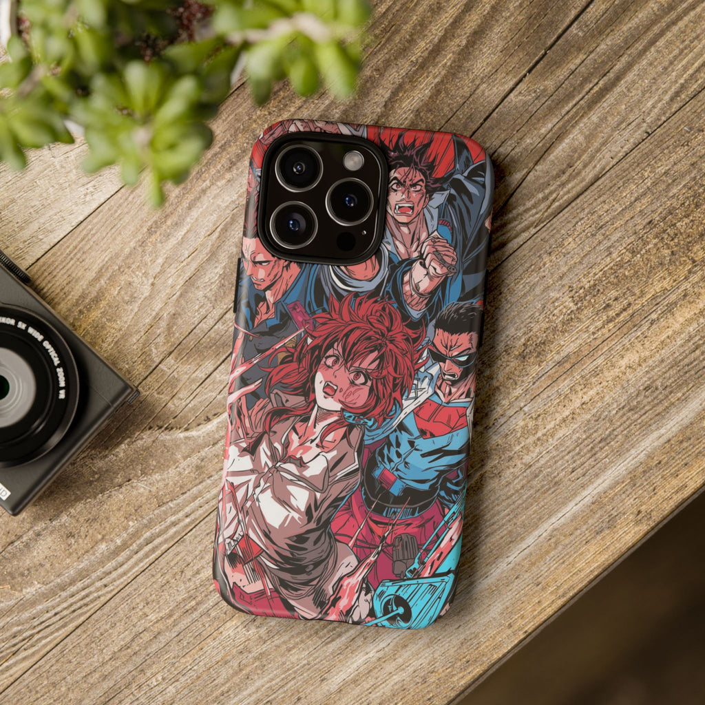 Anime-Inspired Tough Phone Case with Bold Characters