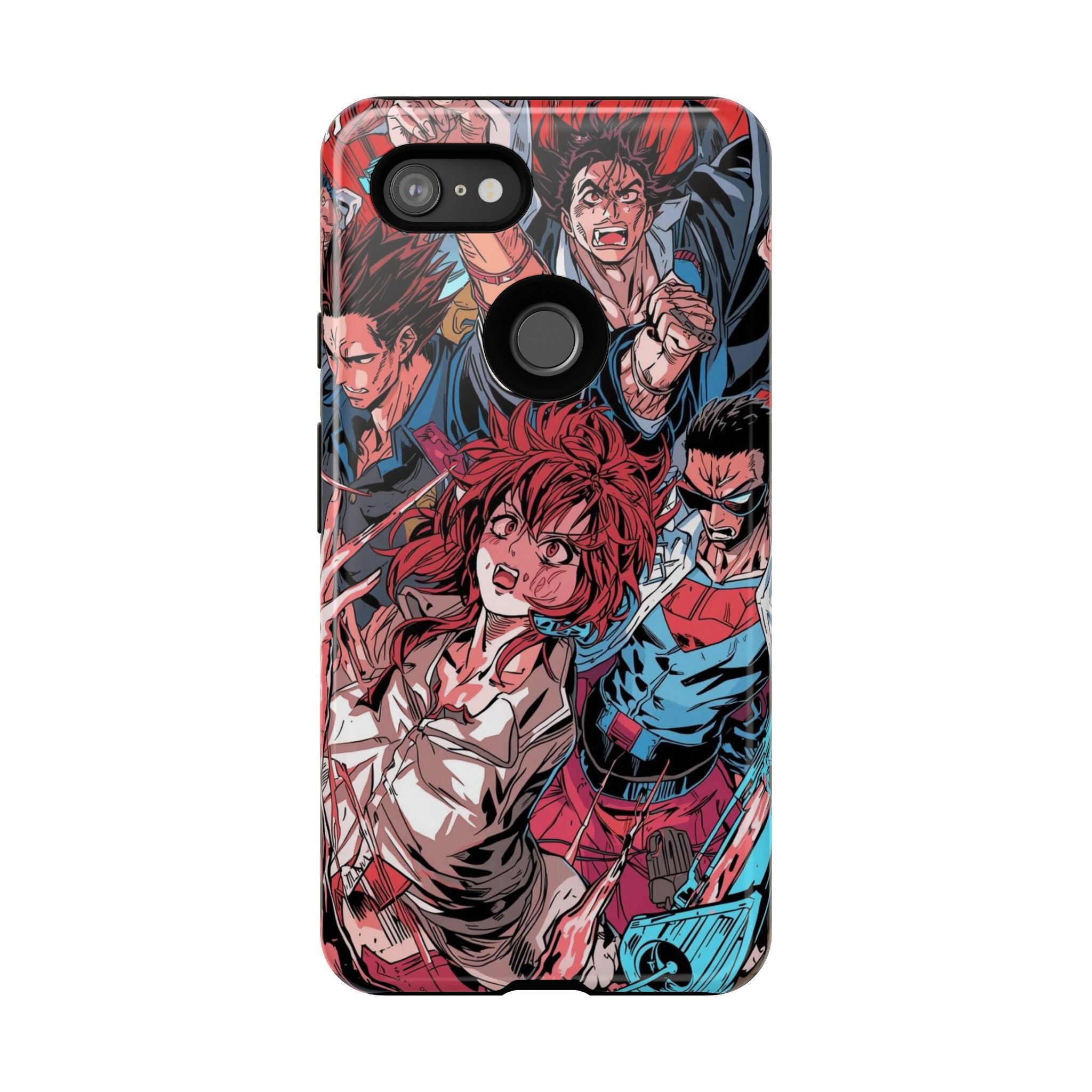 Anime-Inspired Tough Phone Case with Bold Characters