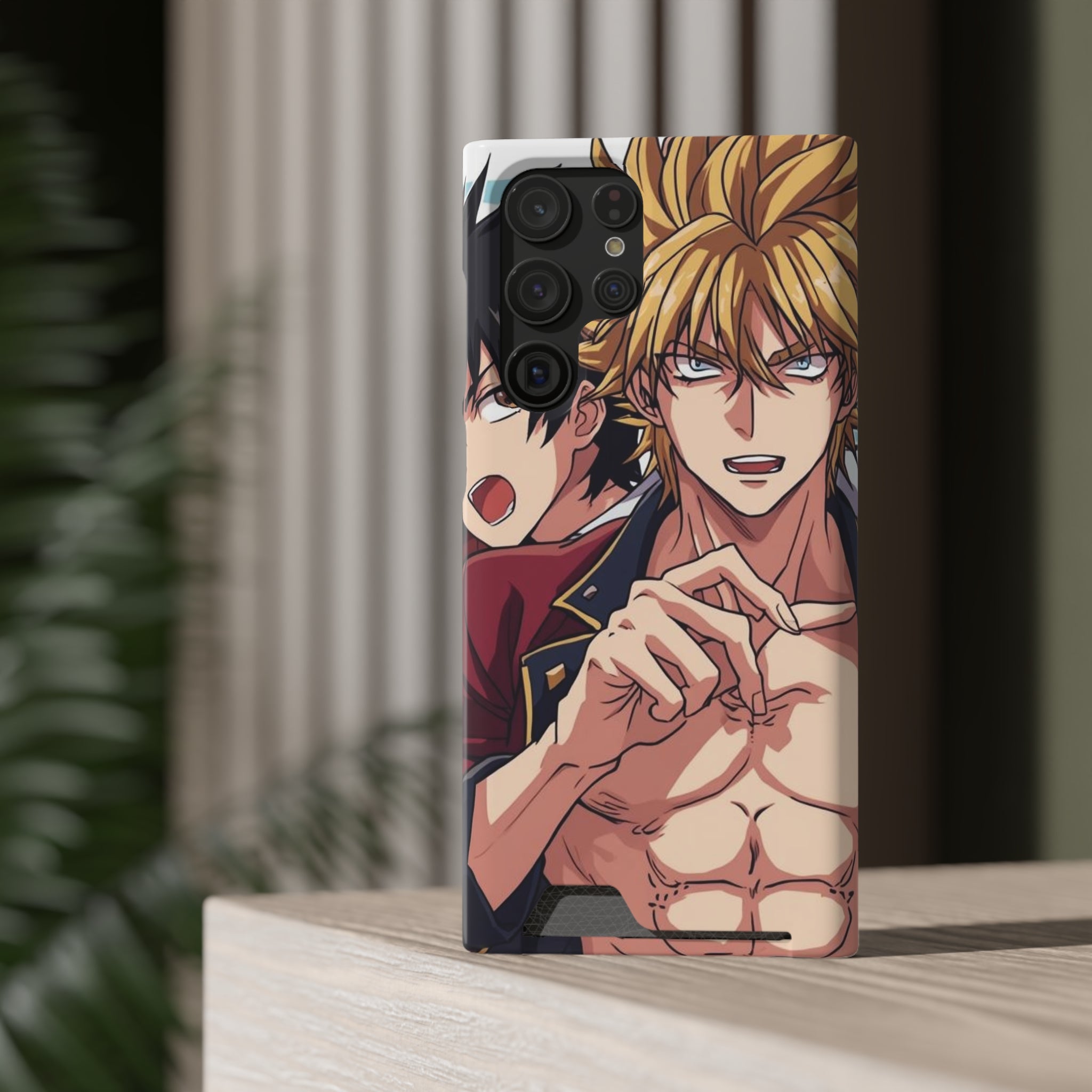 Anime Phone Case with Card Holder - Stylish & Functional Design