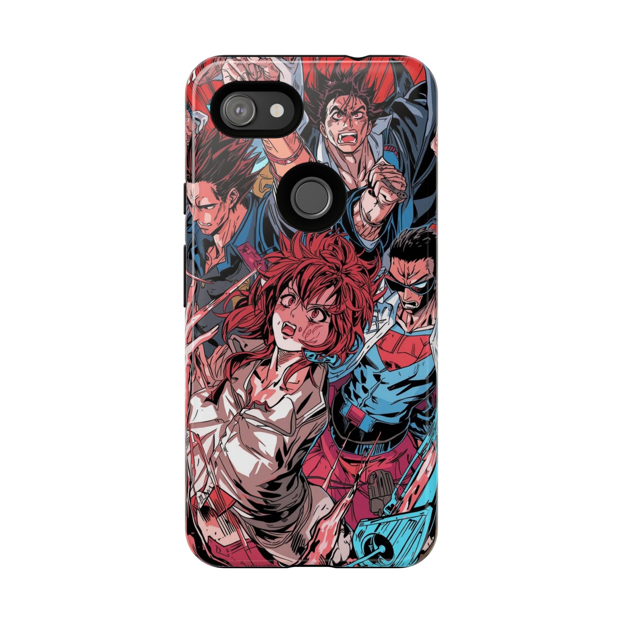 Anime-Inspired Tough Phone Case with Bold Characters