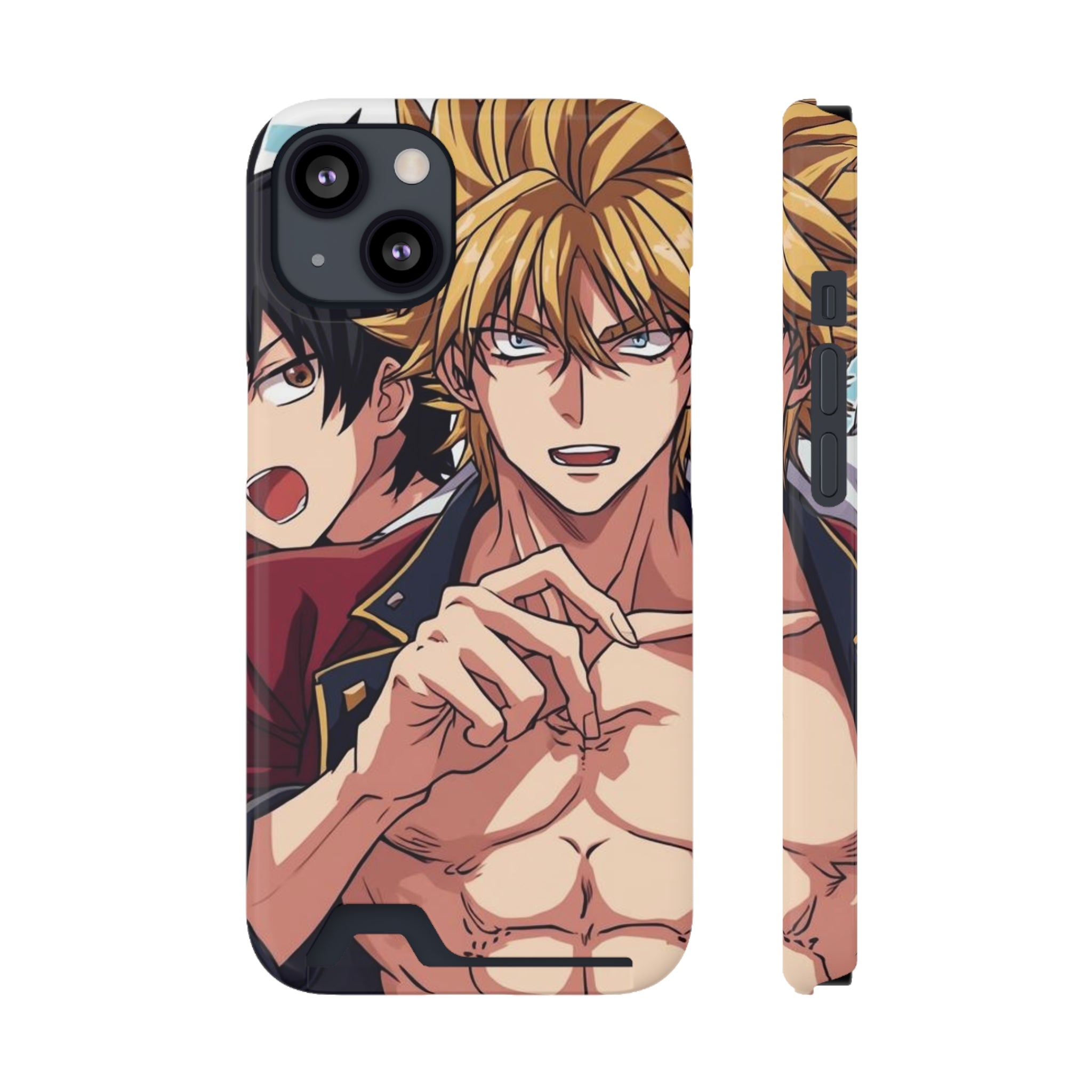 Anime Phone Case with Card Holder - Stylish & Functional Design