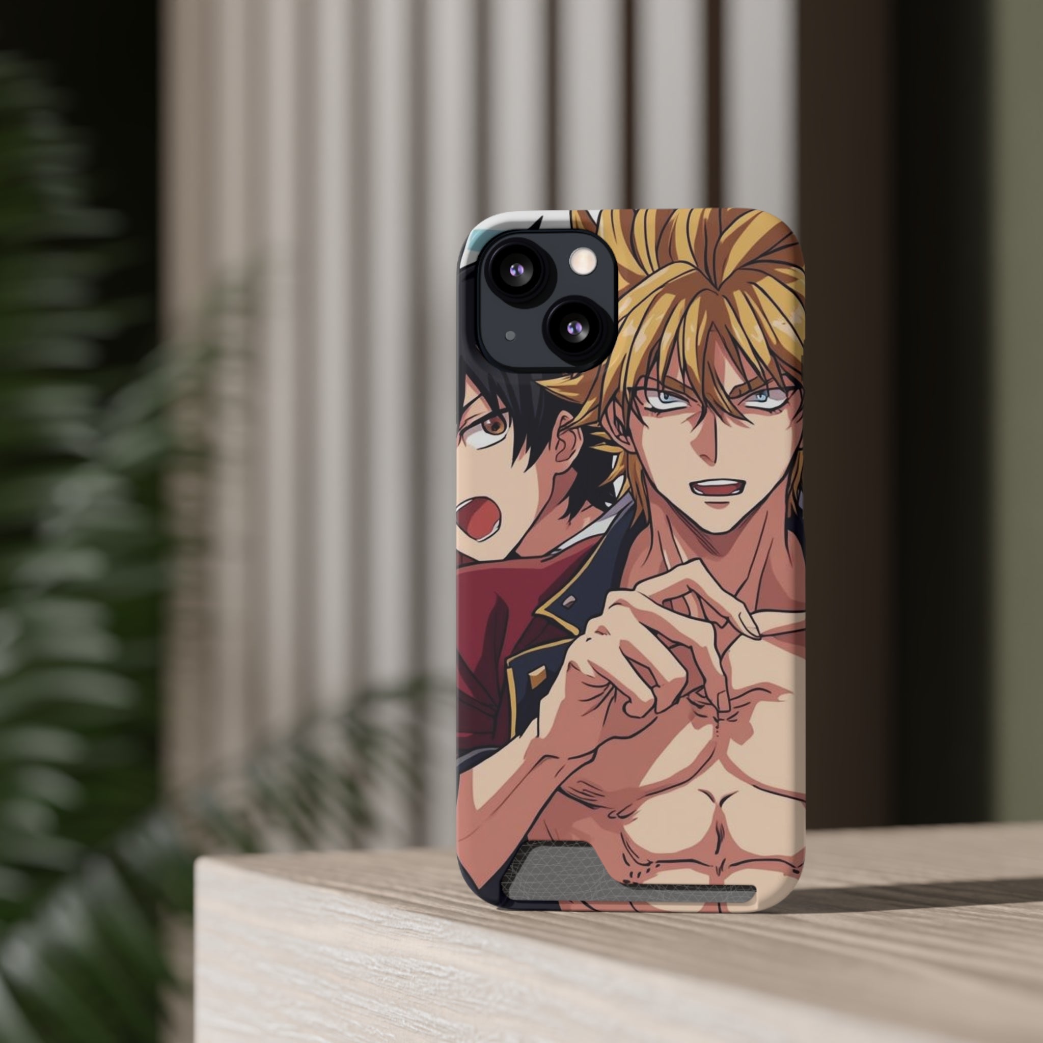Anime Phone Case with Card Holder - Stylish & Functional Design