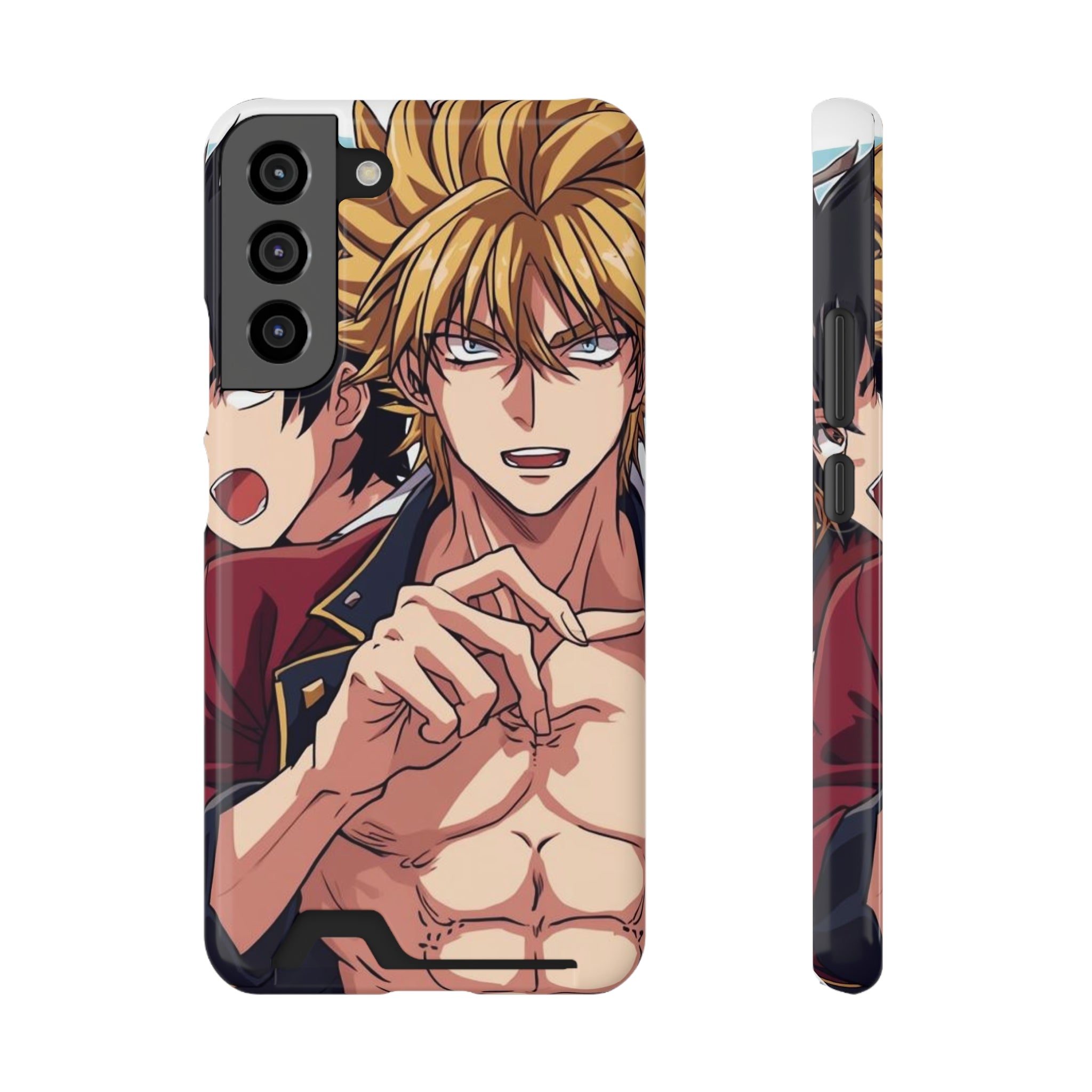Anime Phone Case with Card Holder - Stylish & Functional Design