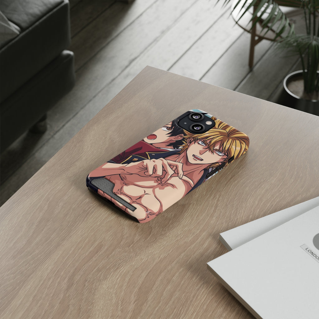 Anime Phone Case with Card Holder - Stylish & Functional Design