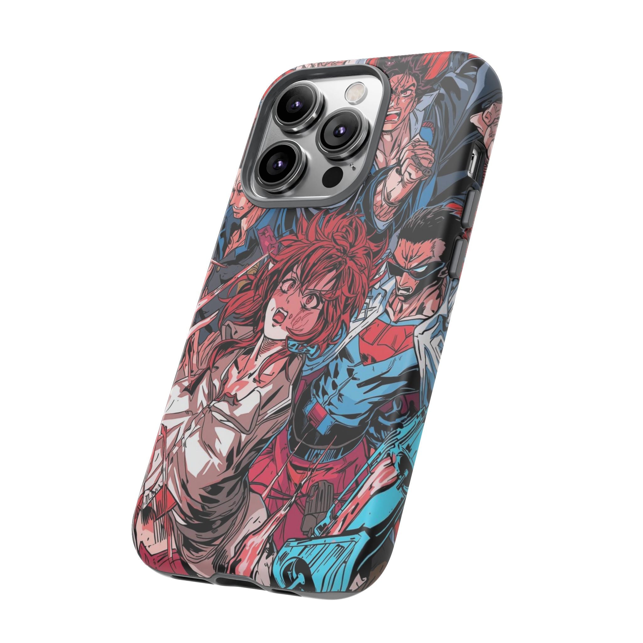 Anime-Inspired Tough Phone Case with Bold Characters