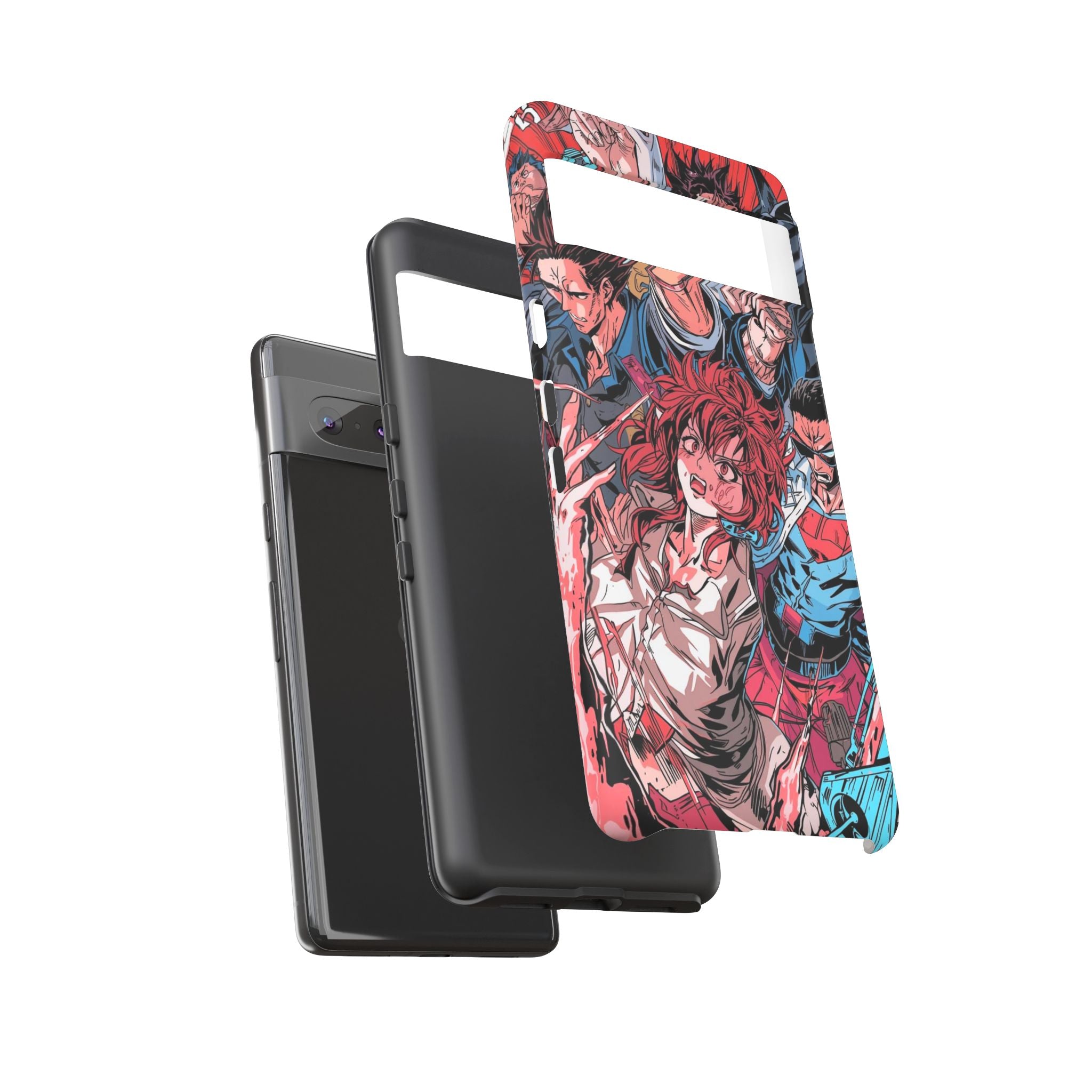 Anime-Inspired Tough Phone Case with Bold Characters