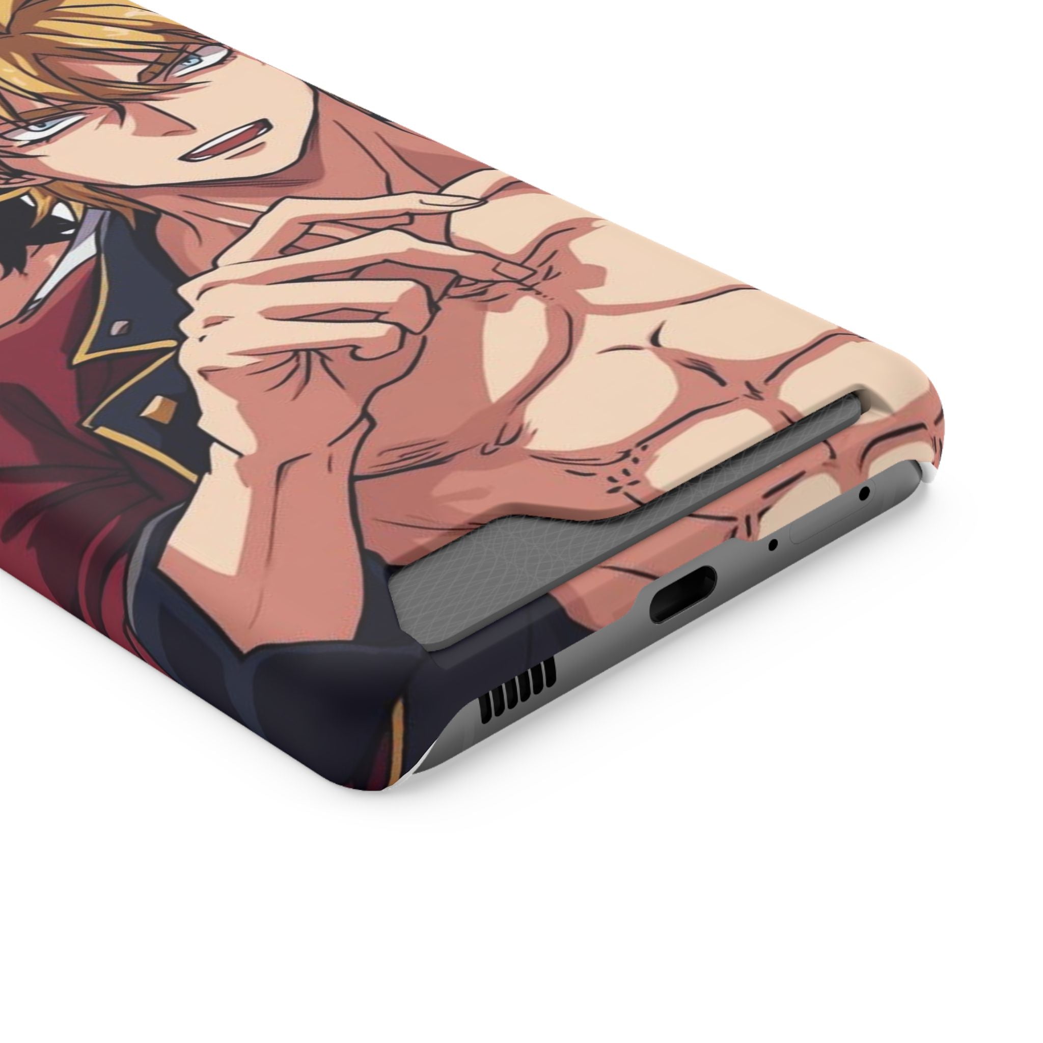 Anime Phone Case with Card Holder - Stylish & Functional Design