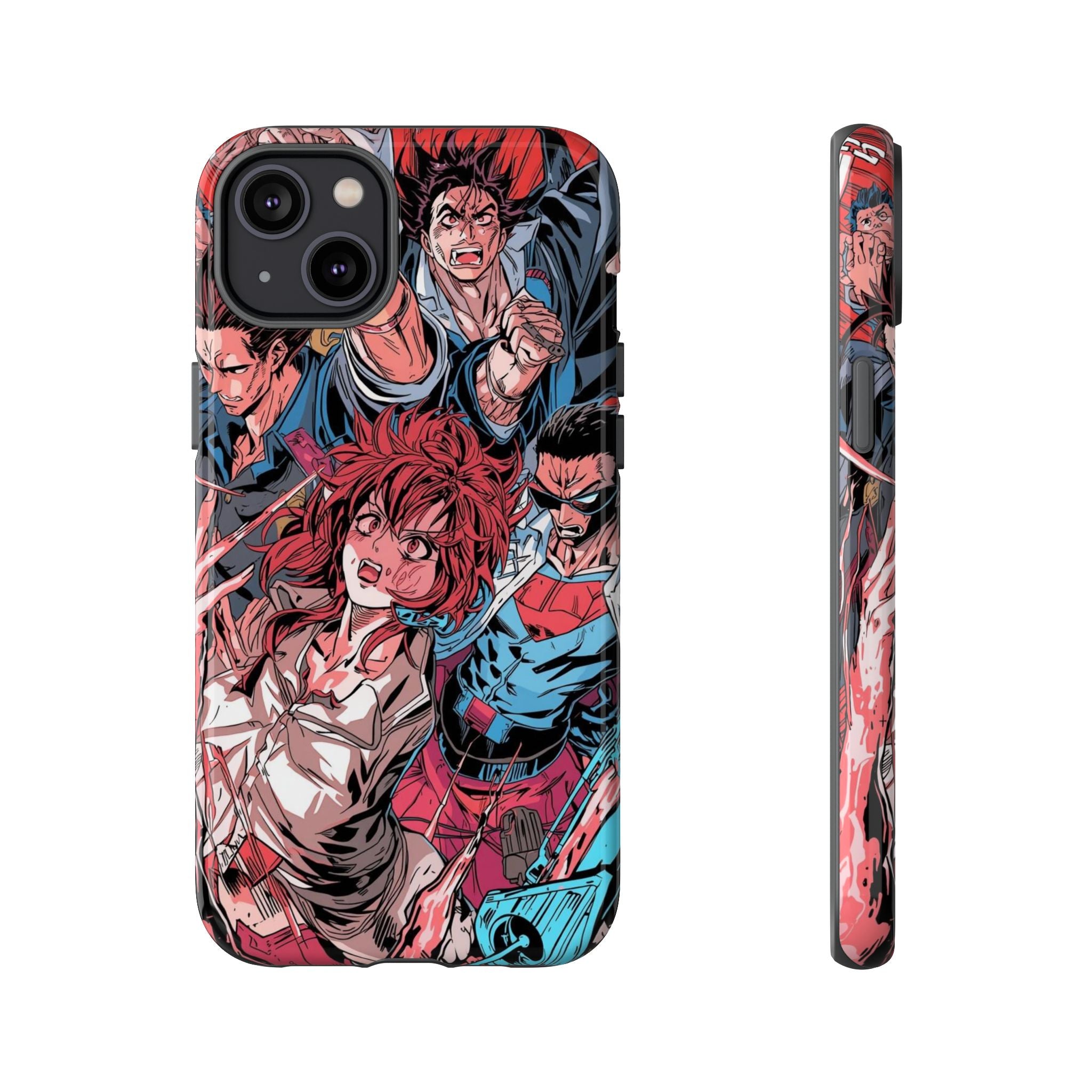 Anime-Inspired Tough Phone Case with Bold Characters