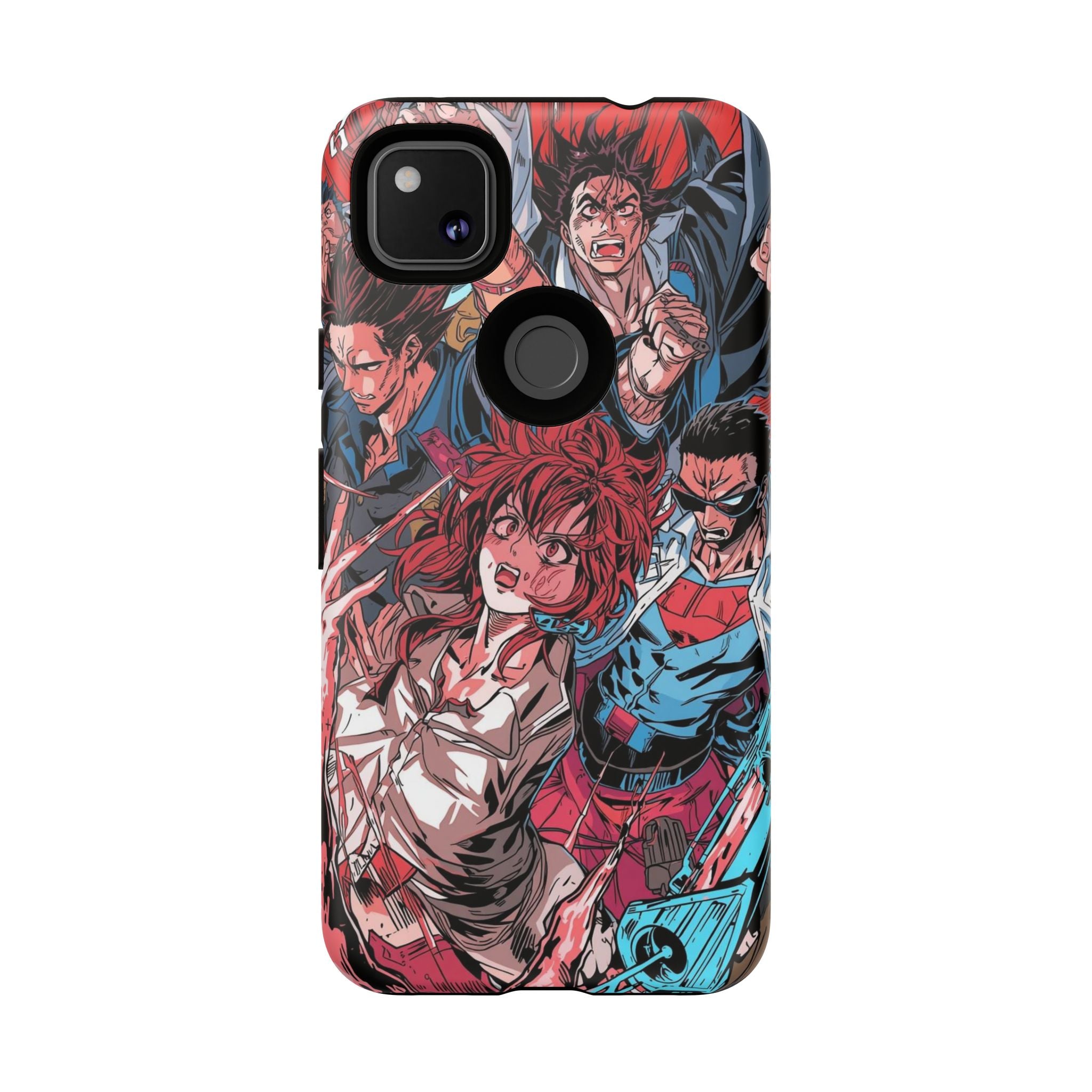 Anime-Inspired Tough Phone Case with Bold Characters