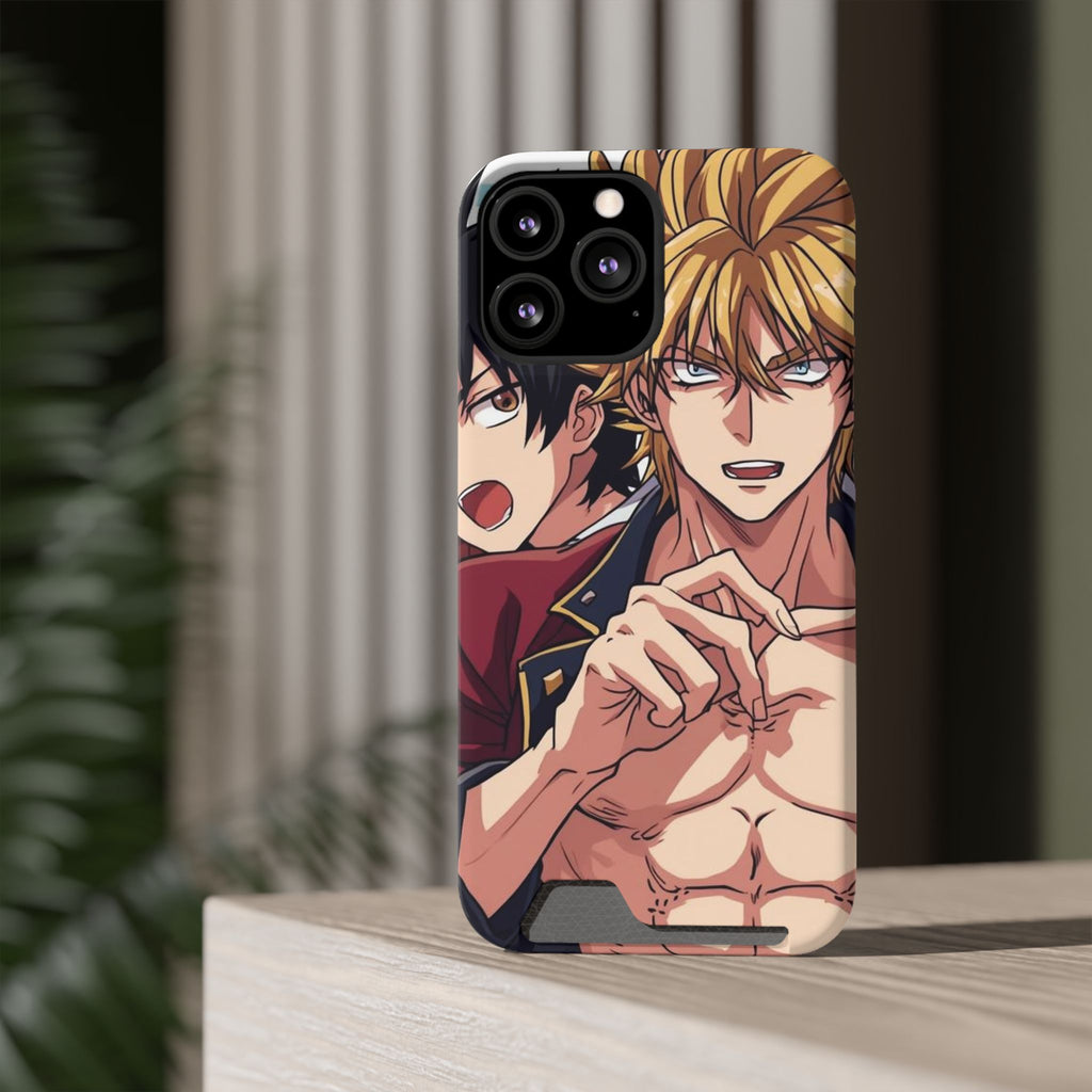 Anime Phone Case with Card Holder - Stylish & Functional Design