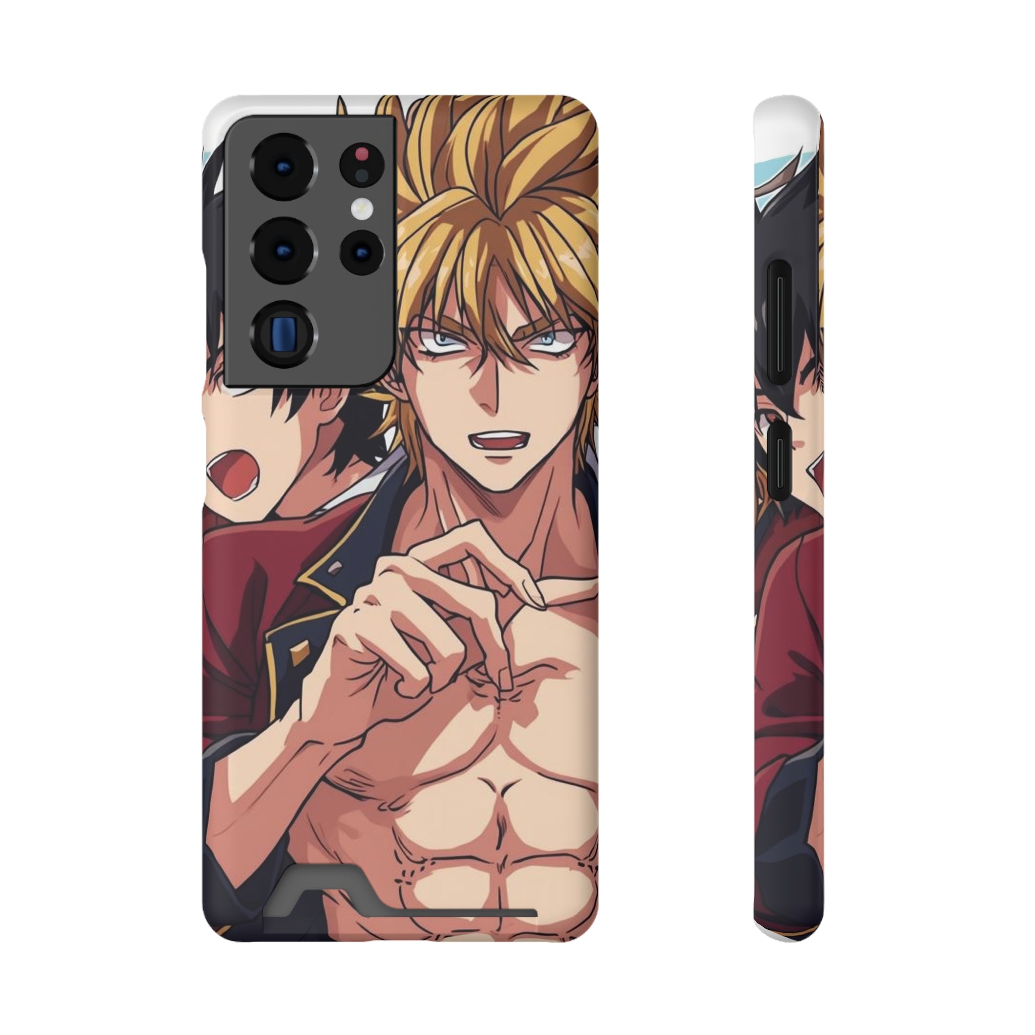 Anime Phone Case with Card Holder - Stylish & Functional Design