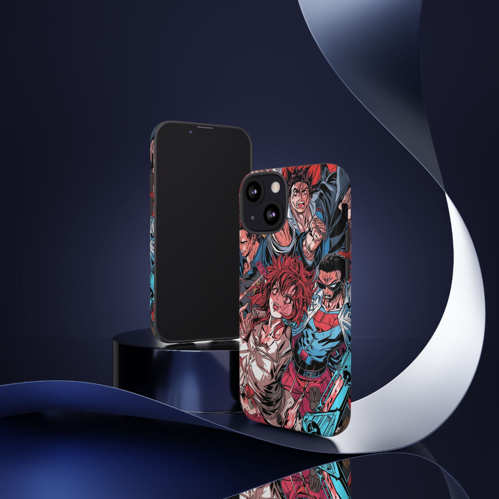 Anime-Inspired Tough Phone Case with Bold Characters